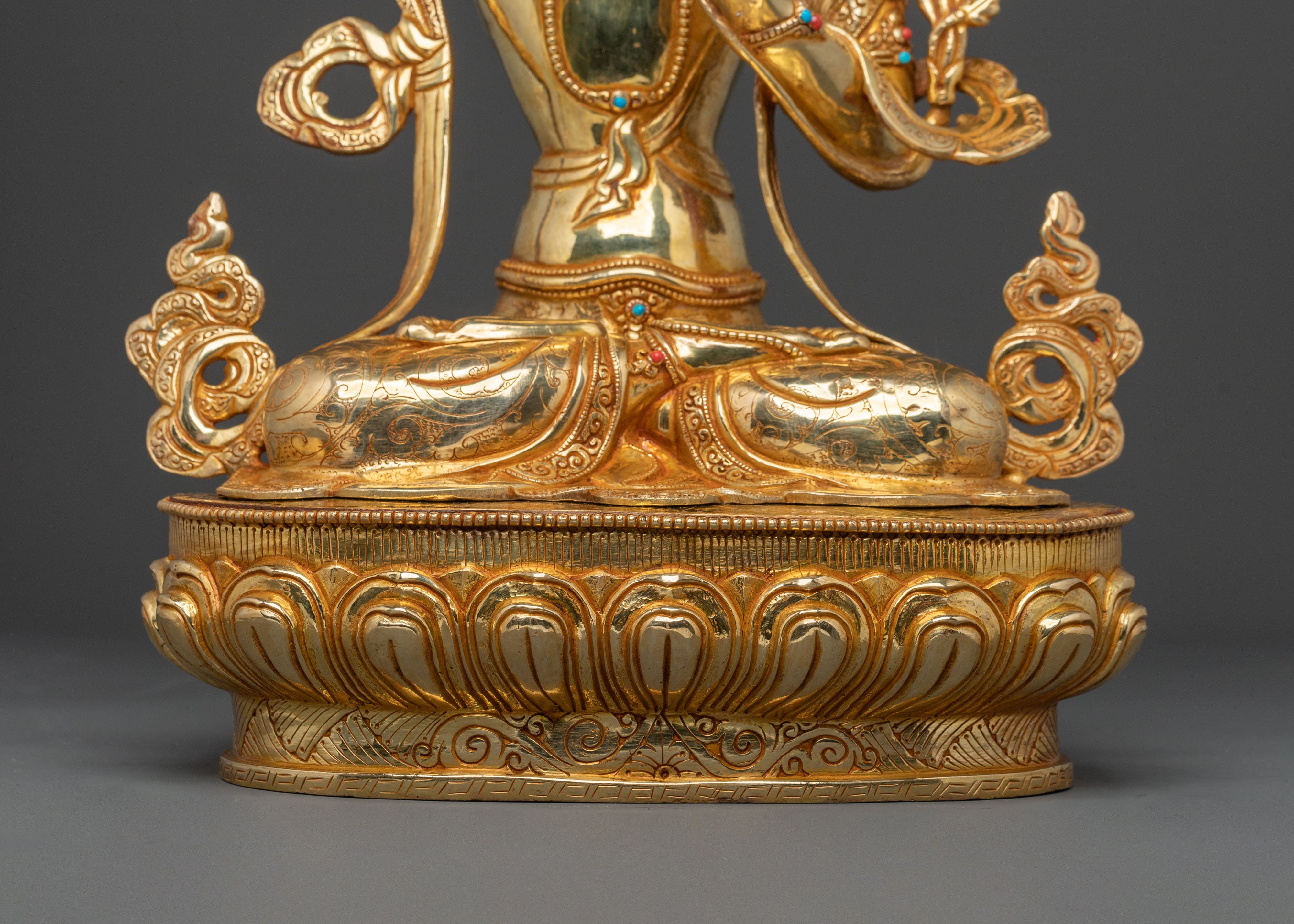 Wisdom Buddha Manjushri Statue | Enlightened Wisdom Altar Decor