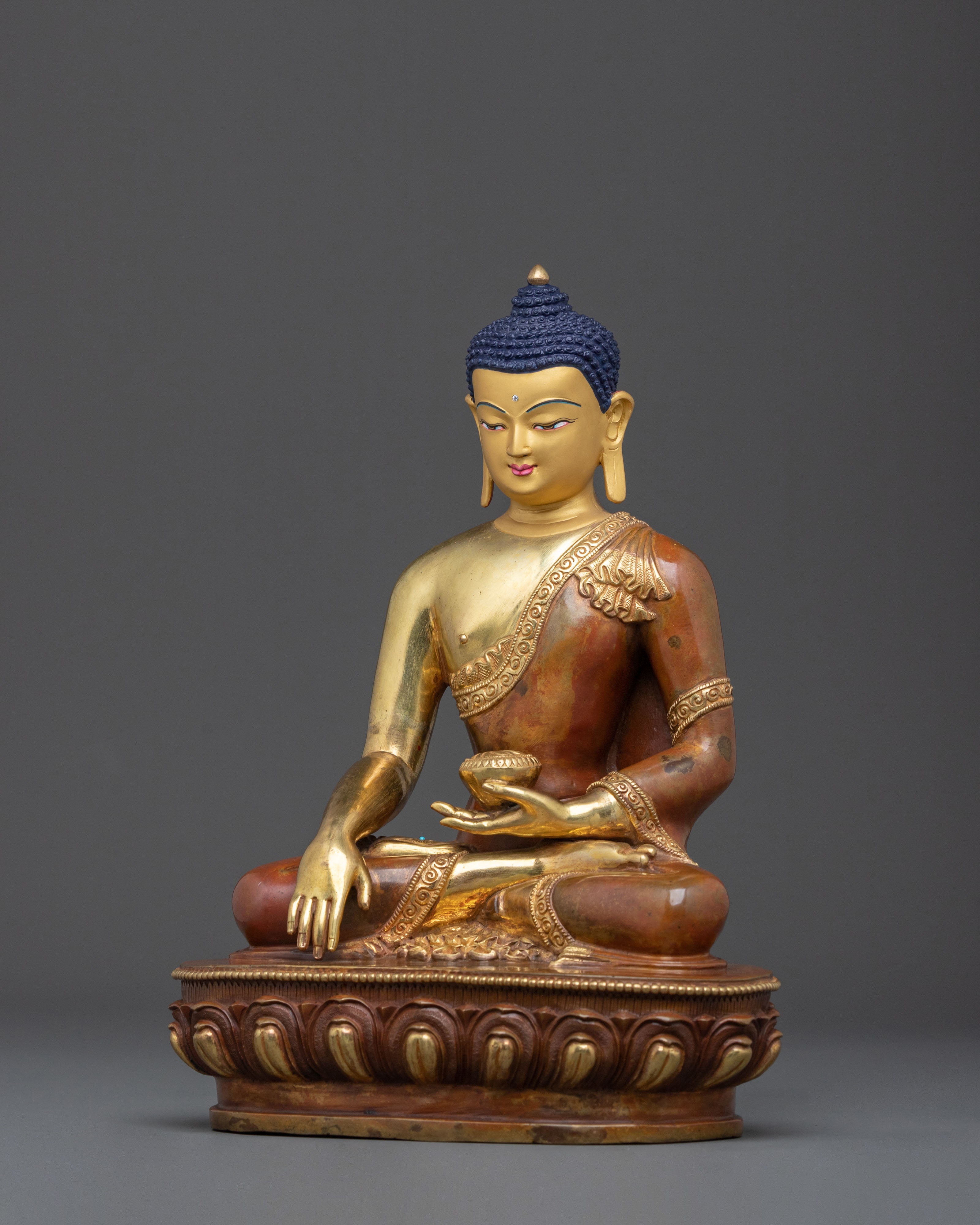 Shakyamuni Enlightenment Statue | 24K Gold Gilded