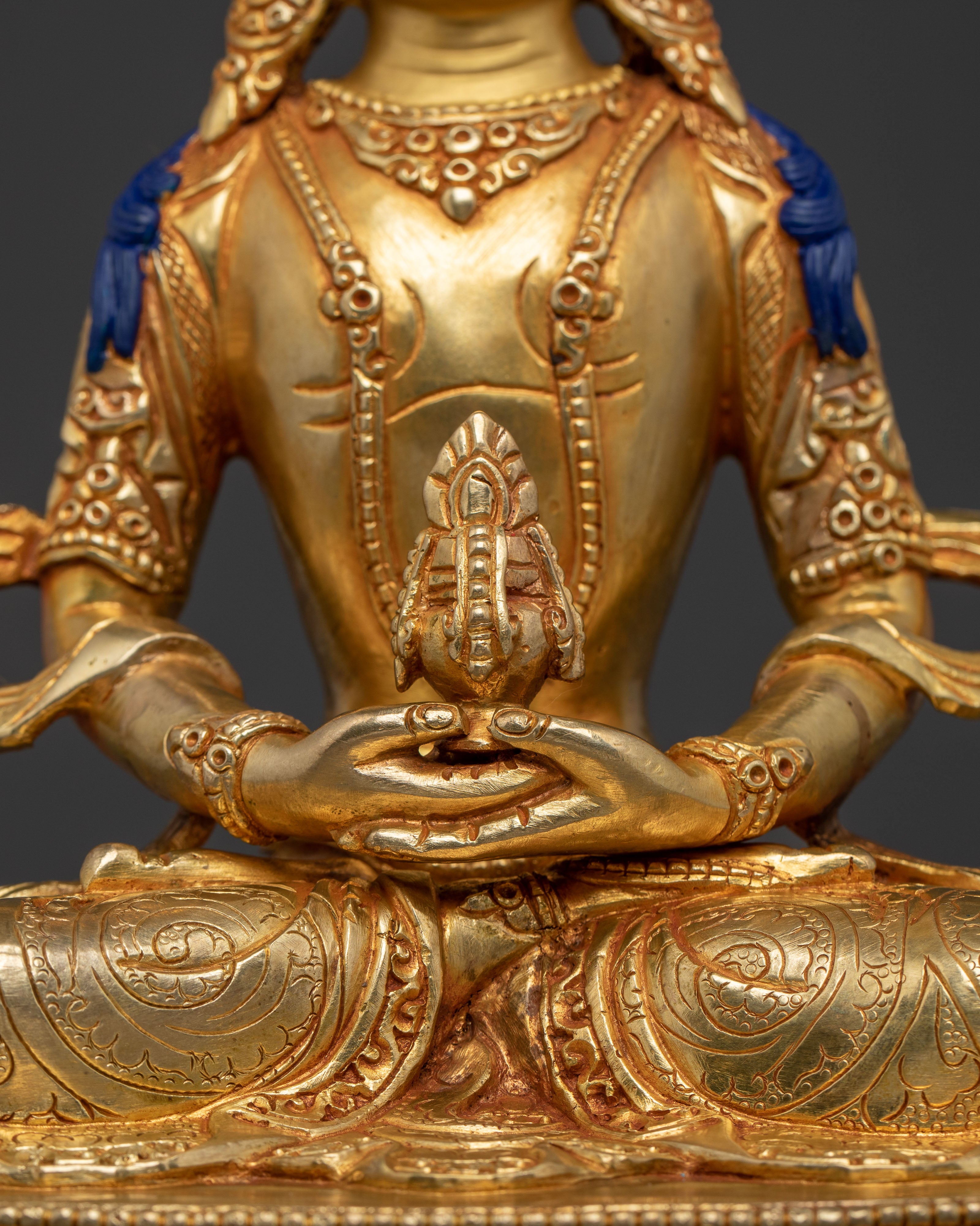 Handcrafted Longevity Buddha Amitayus Statue