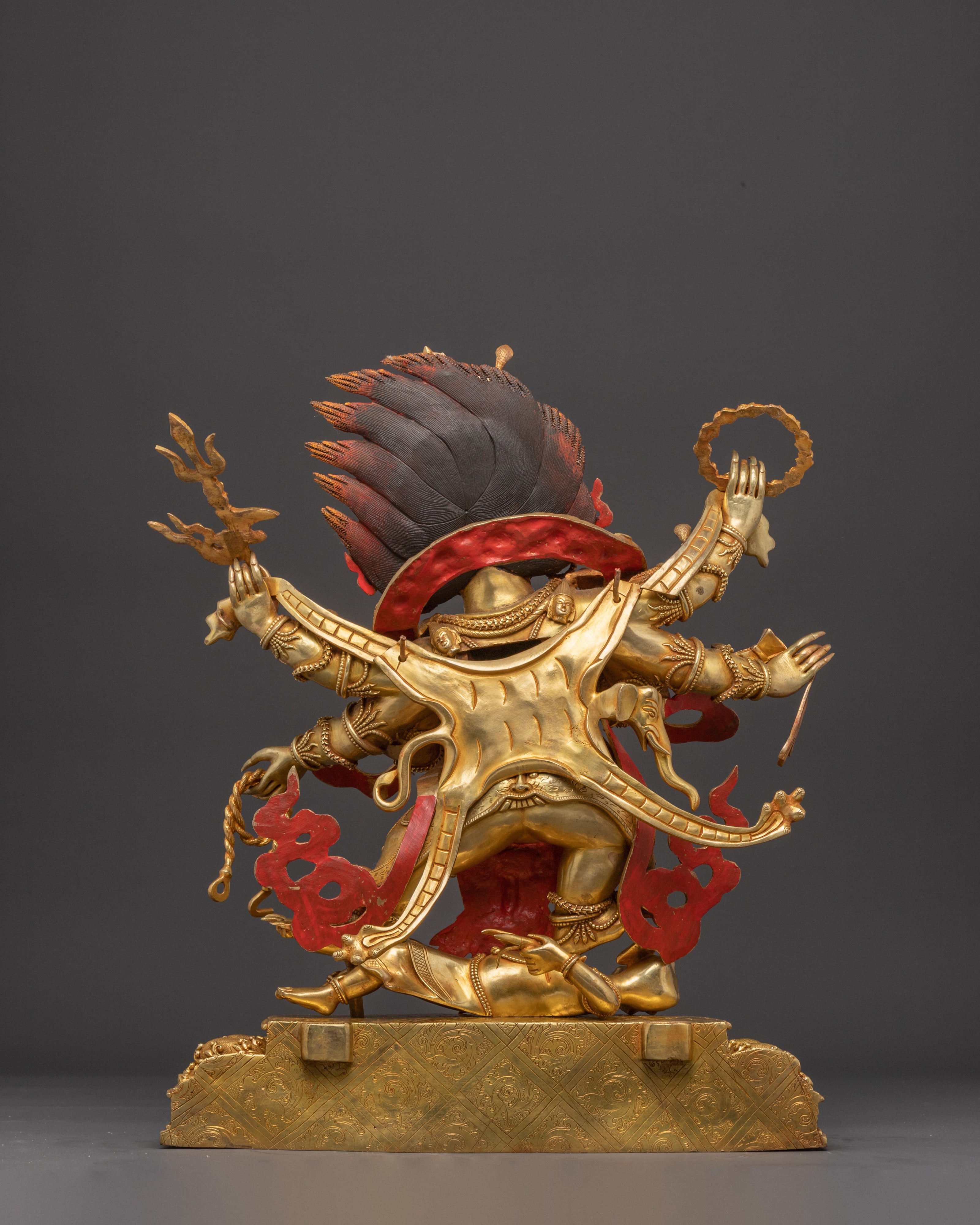 Six-Armed Mahakala Tantric Protector Statue | Tibetan Buddhist Art