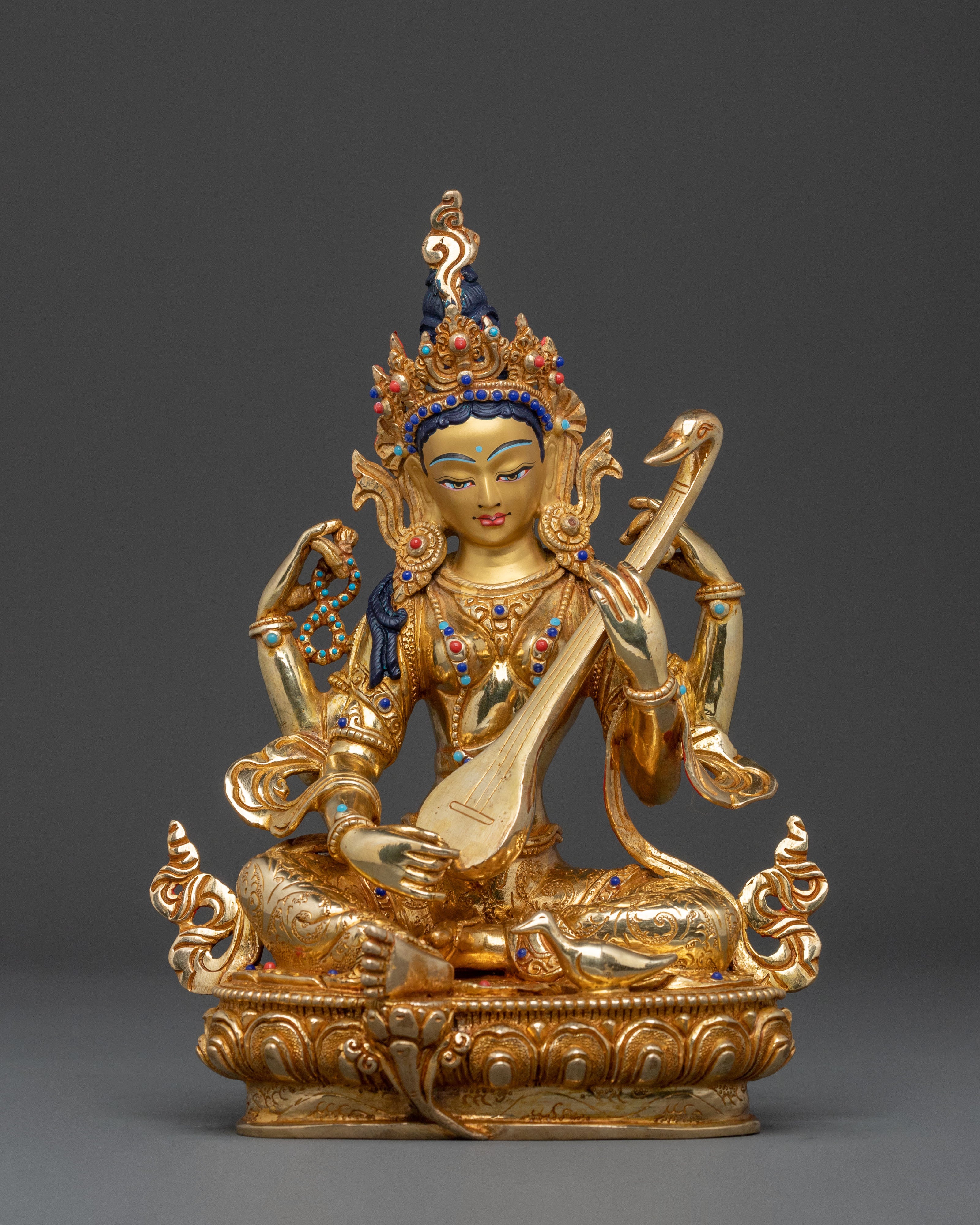 Hindu Devi Saraswati Spiritual Statue