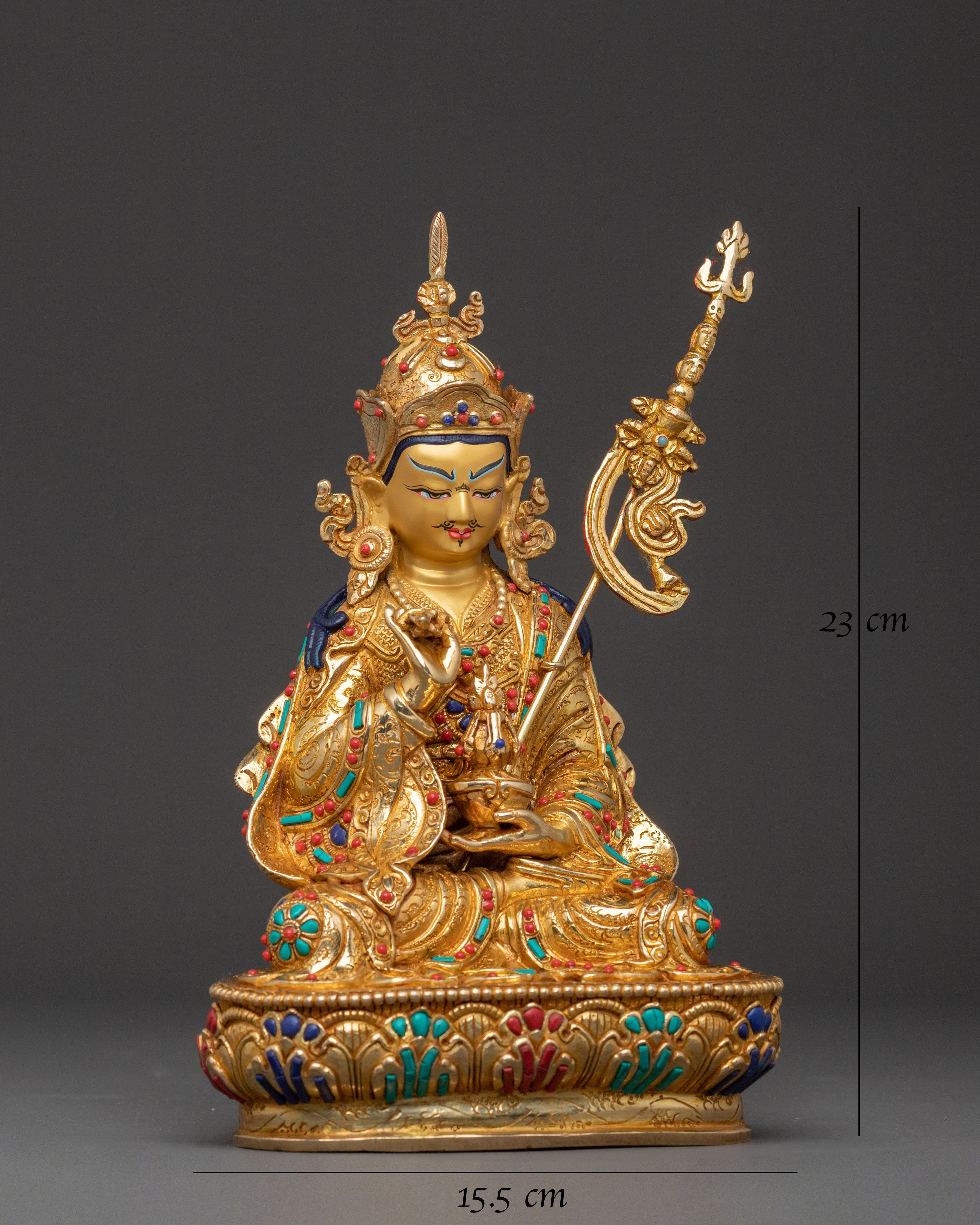 Enchanting Tibetan Statue of Guru Tsokye Dorje