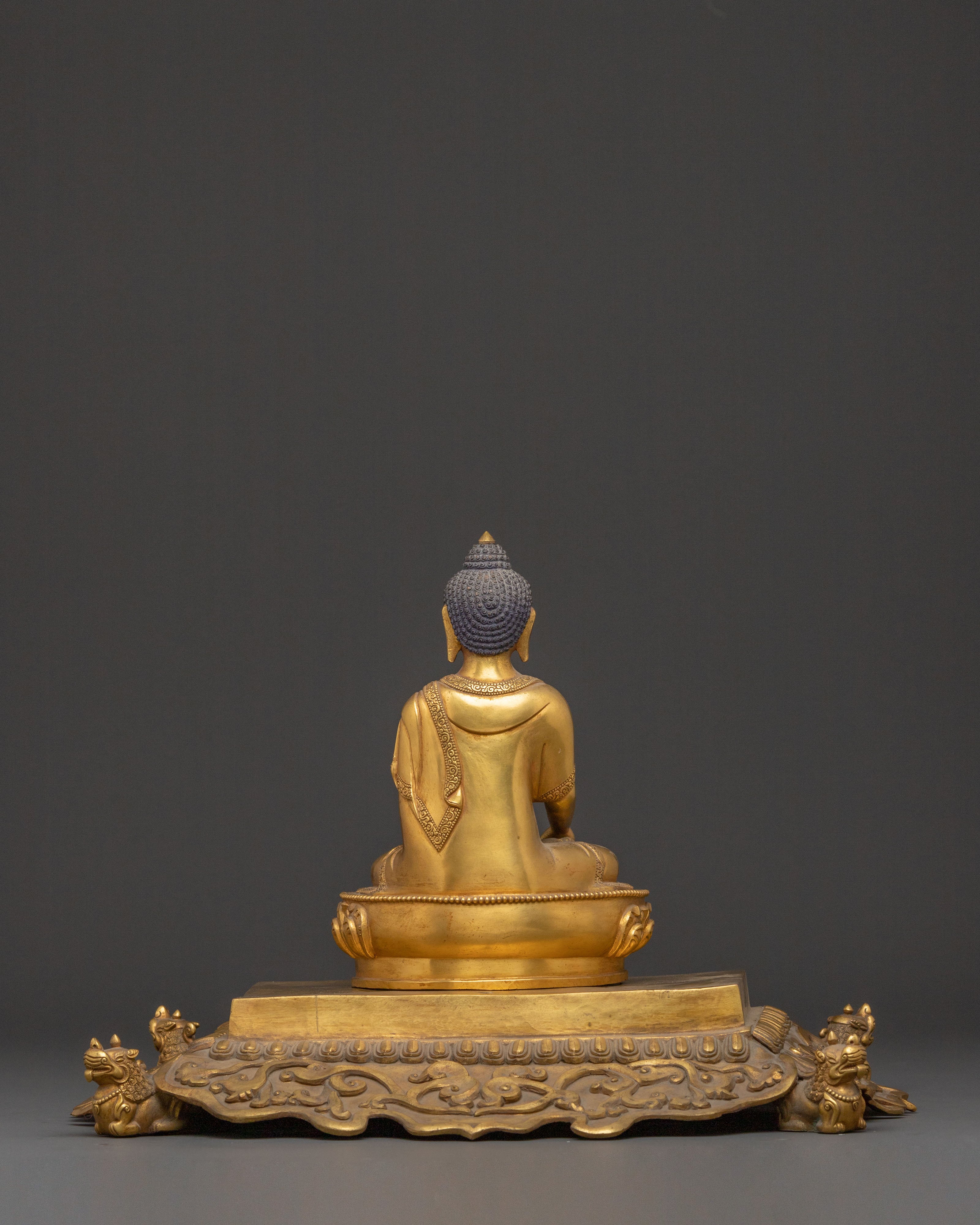Shakyamuni Buddha Statue on Throne | Spiritual Figure
