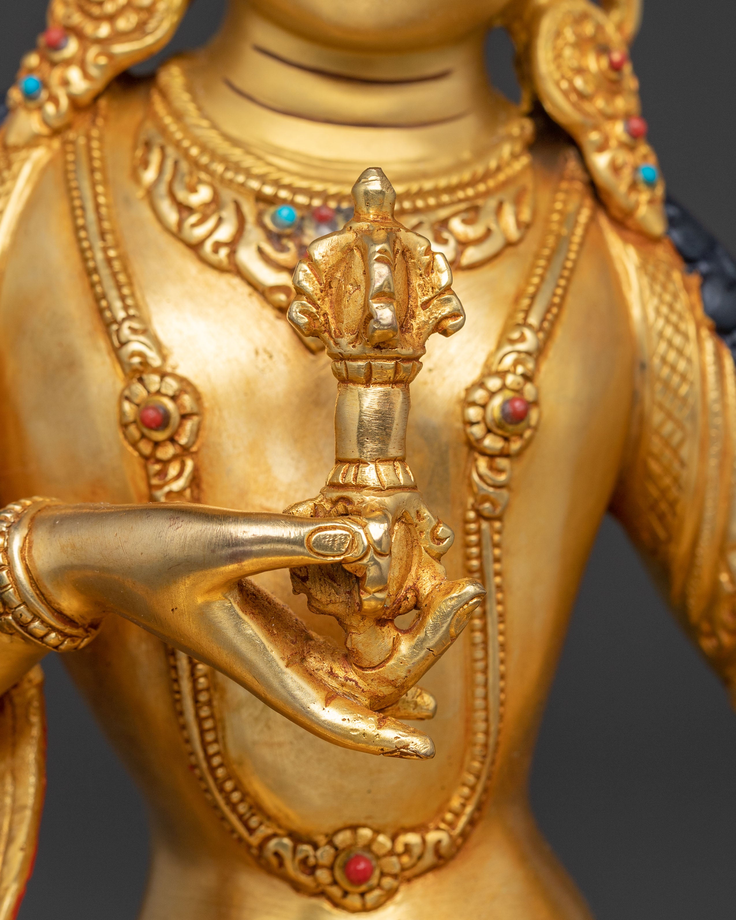 Golden Vajrasattva Himalayan Copper Statue | Purification and Inner Clarity