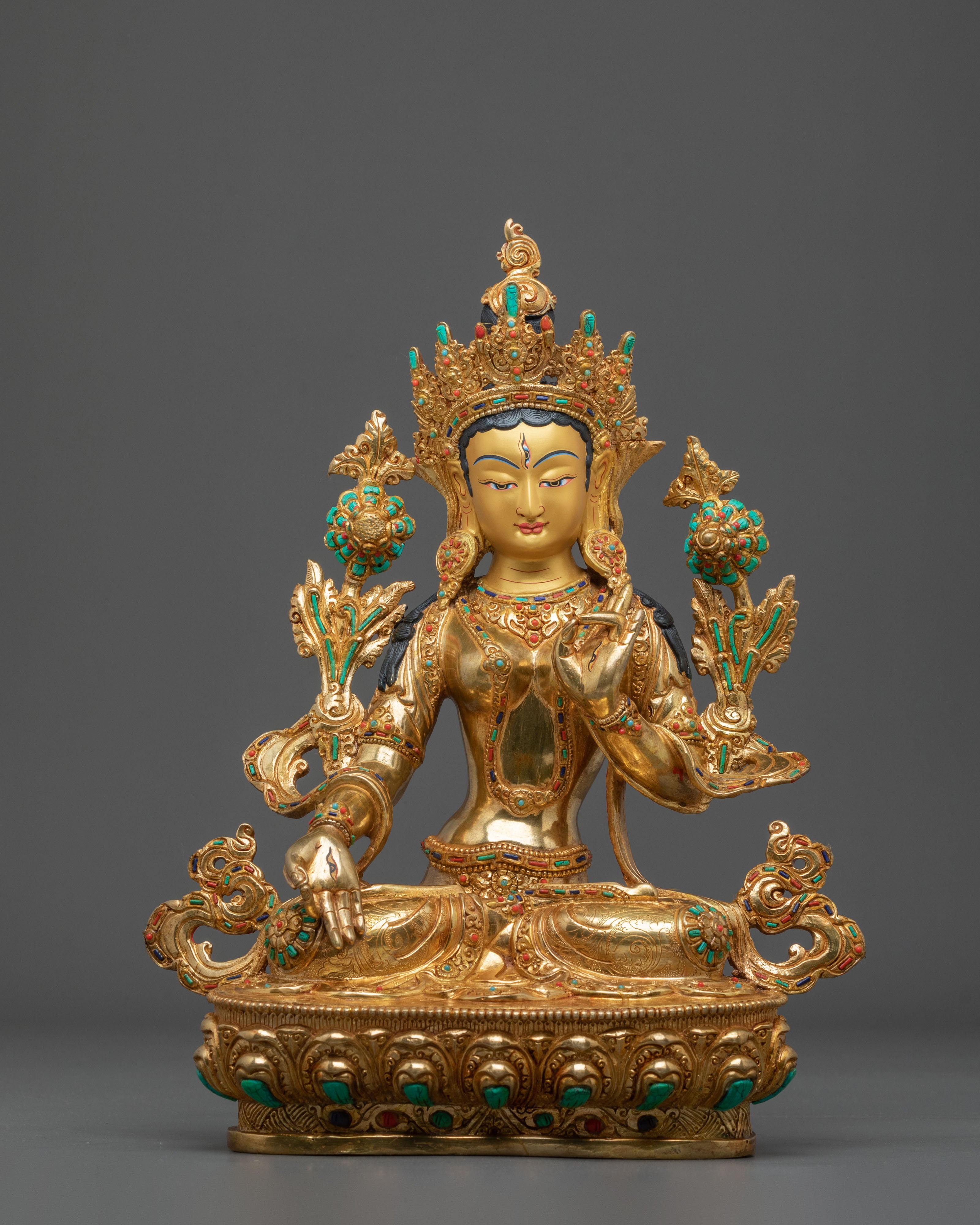 White Tara Buddhist Deity Statue: Goddess of Compassion and Longevity