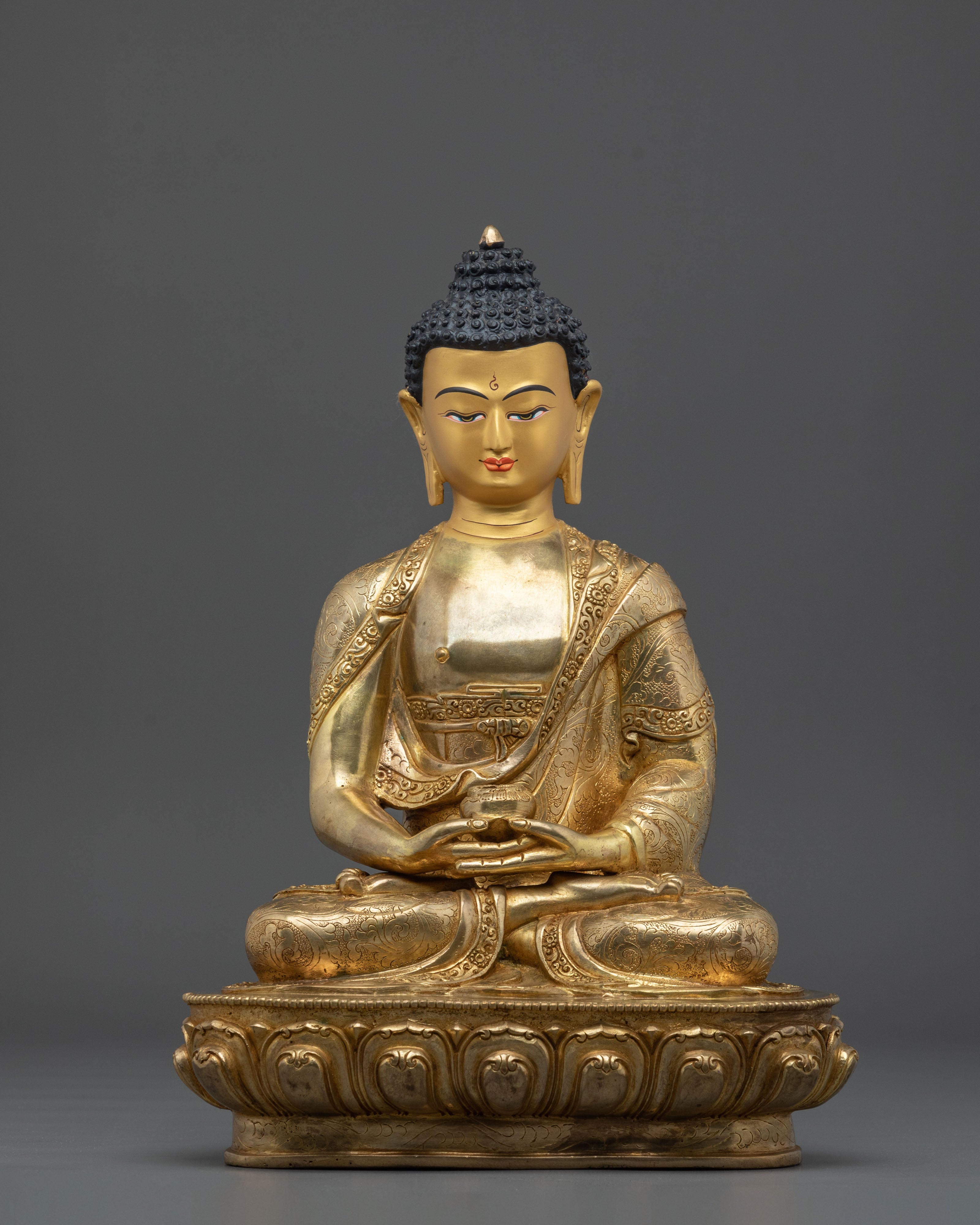 Amitabha Buddha Sculpture | 24k Gold-Coated Sculpture