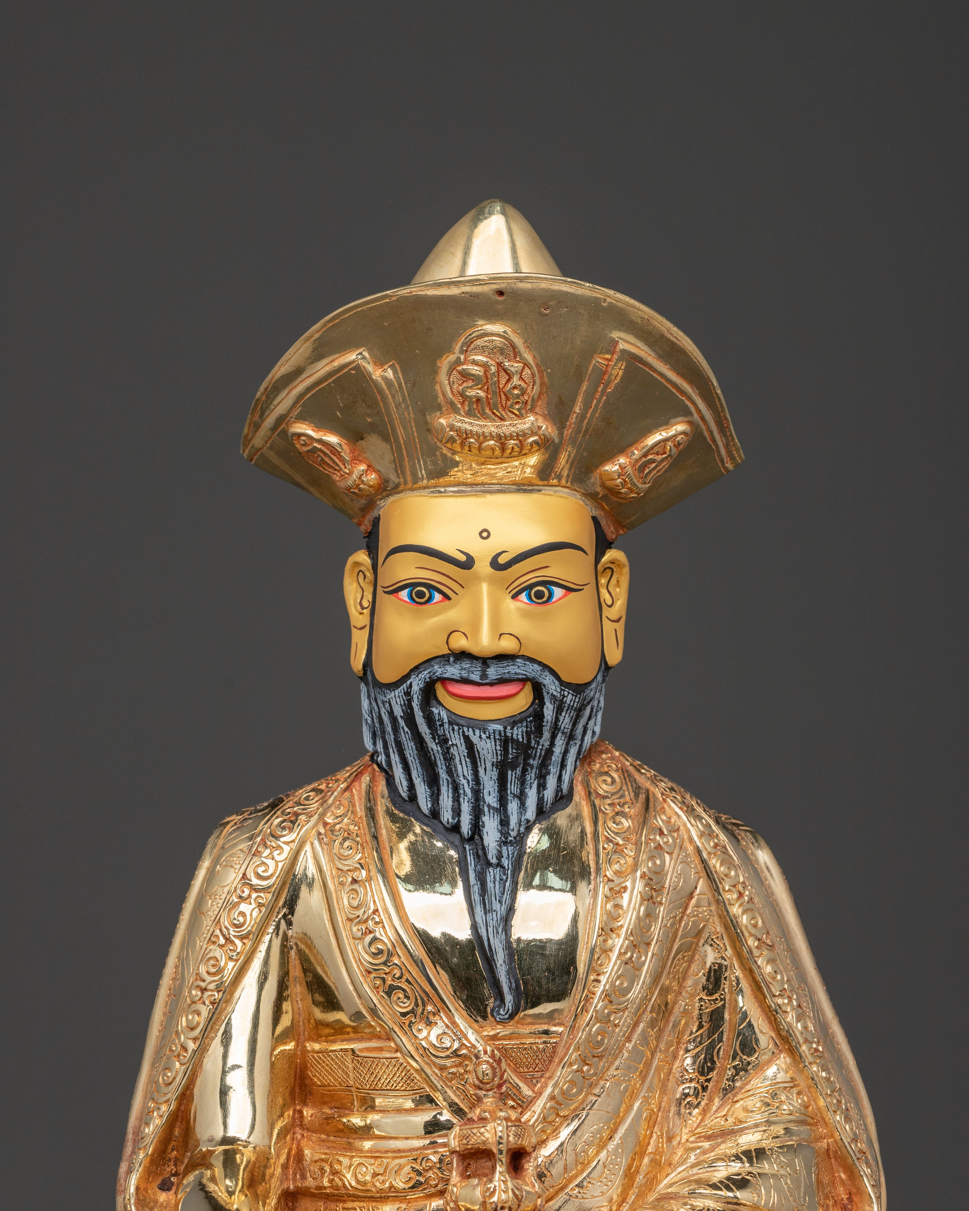 Blessing Guru Shapdum Sculpture | Golden Figurine