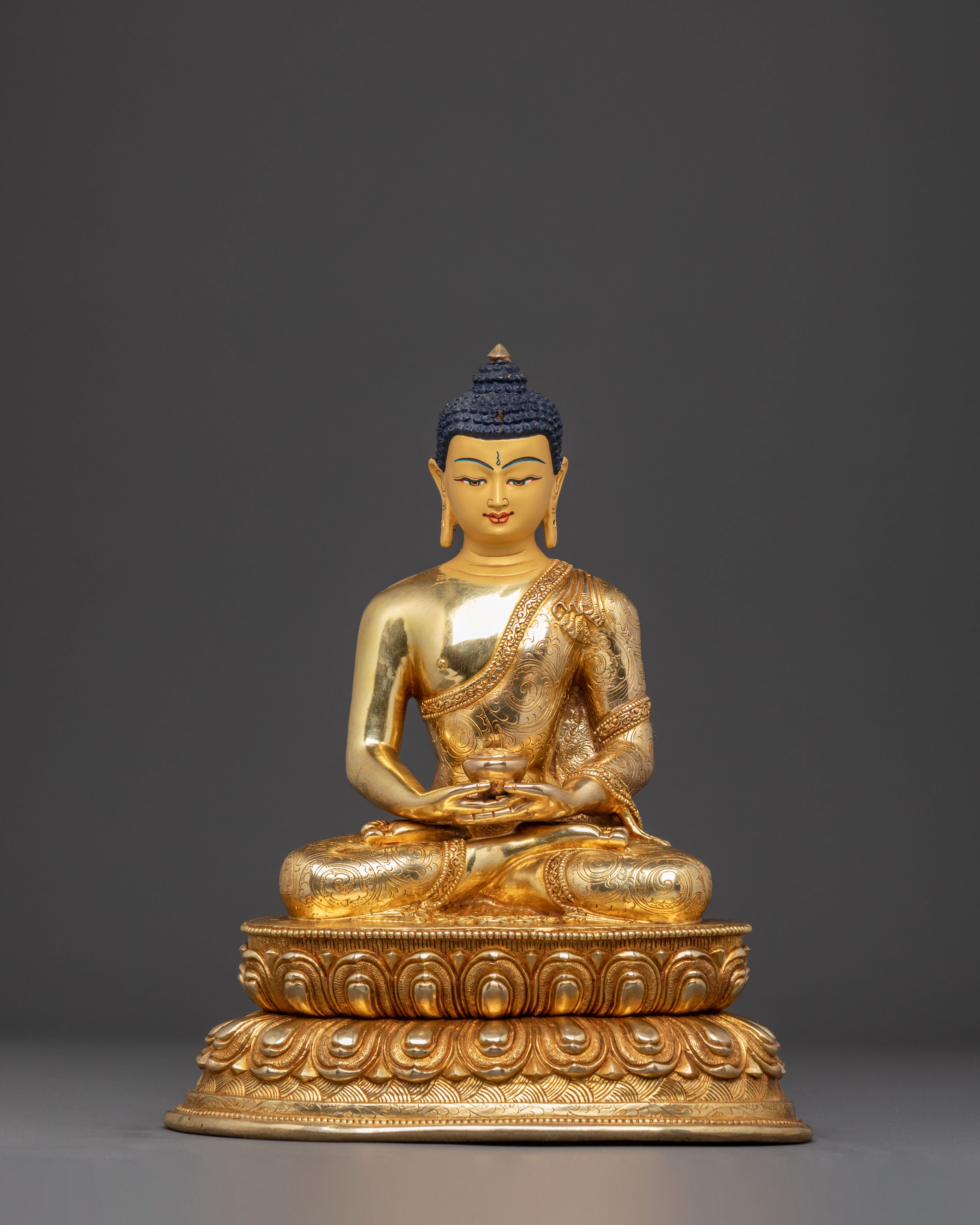 Handmade Amitabha Golden Statue: The Great 48 Vows
