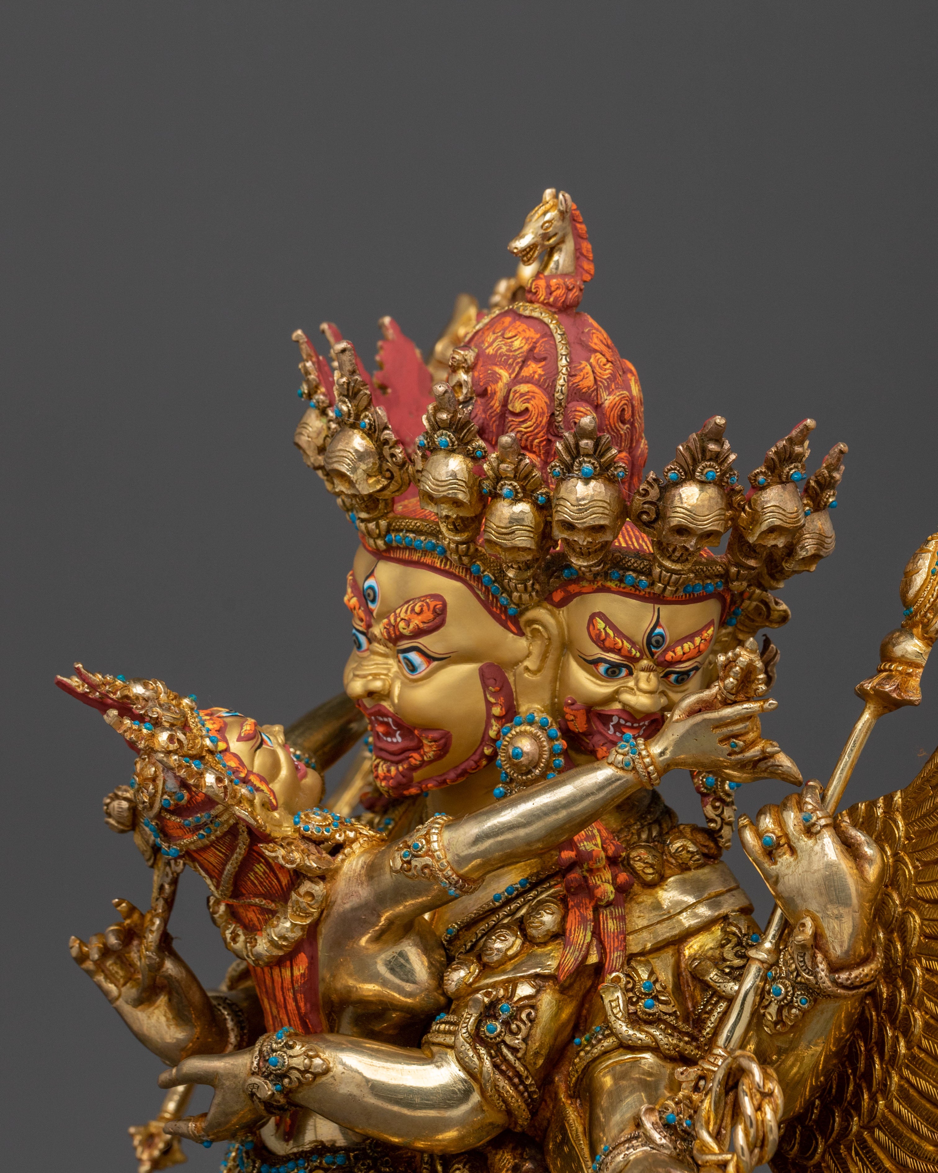Hayagriva Wrathful Deity Statue | Handmade Tibetan Himalayan Altar