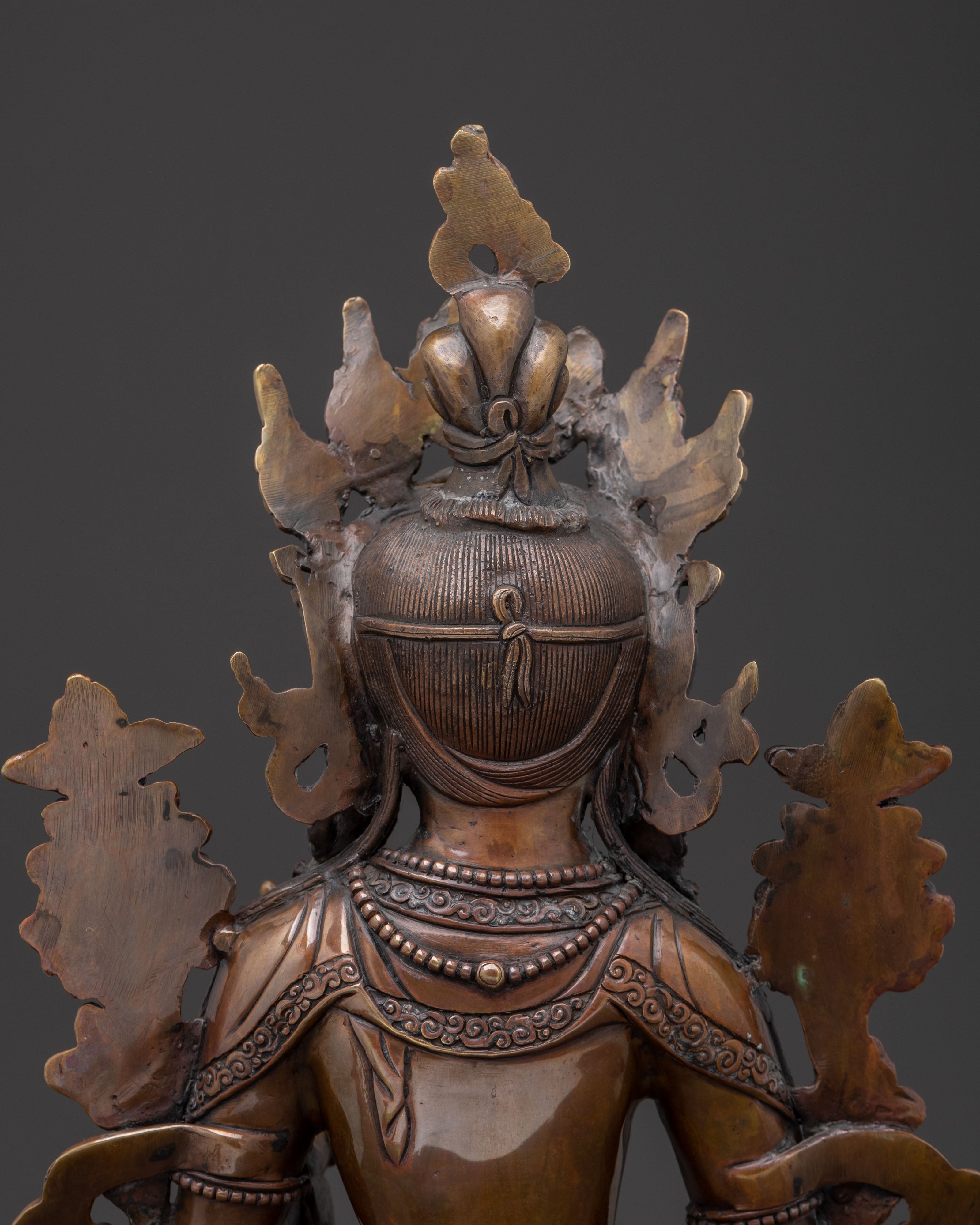 White Tara Oxidized Copper Statue | Spiritual Icon