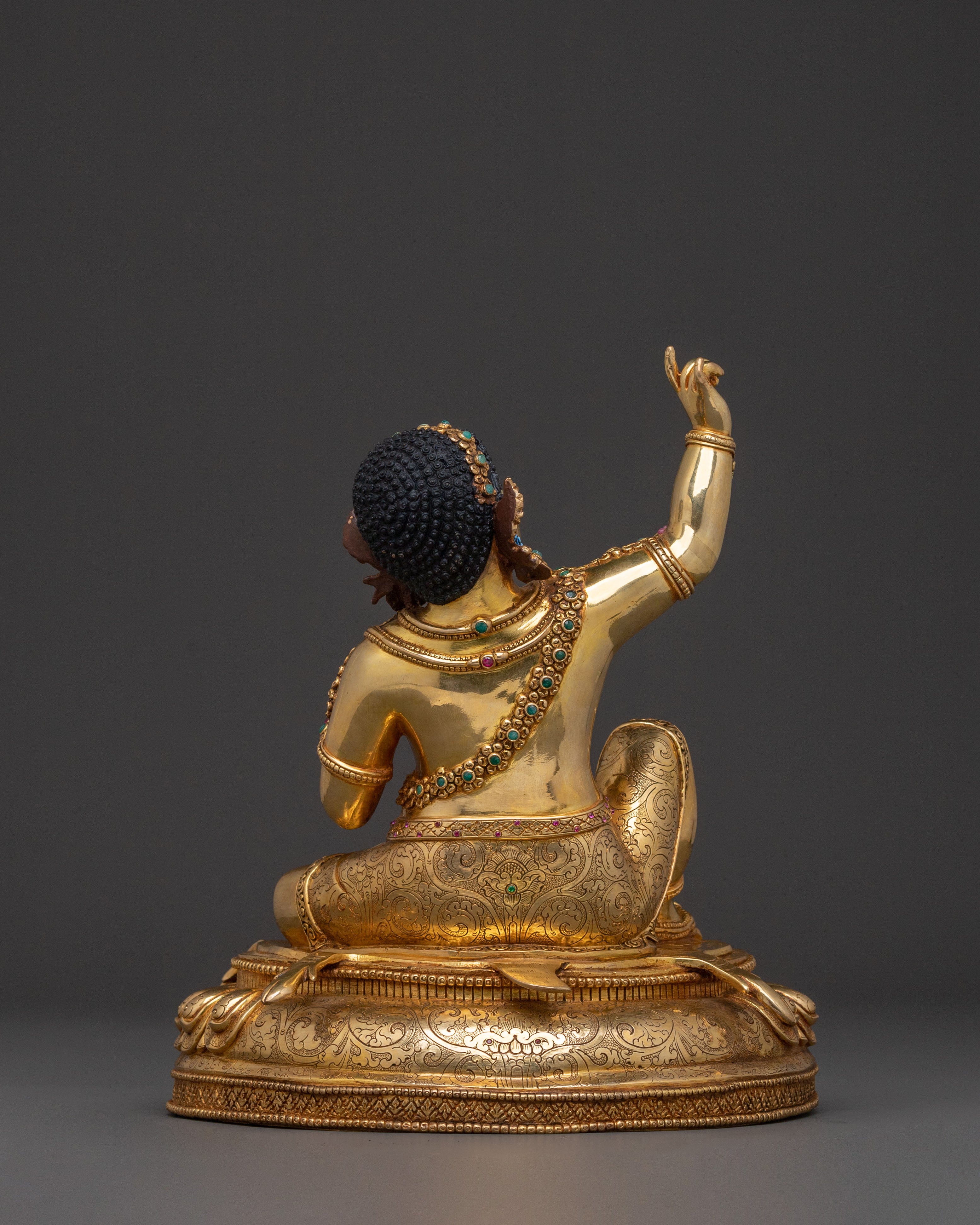 Virupa Golden Statue: Radiant Mahasiddha Sculpture