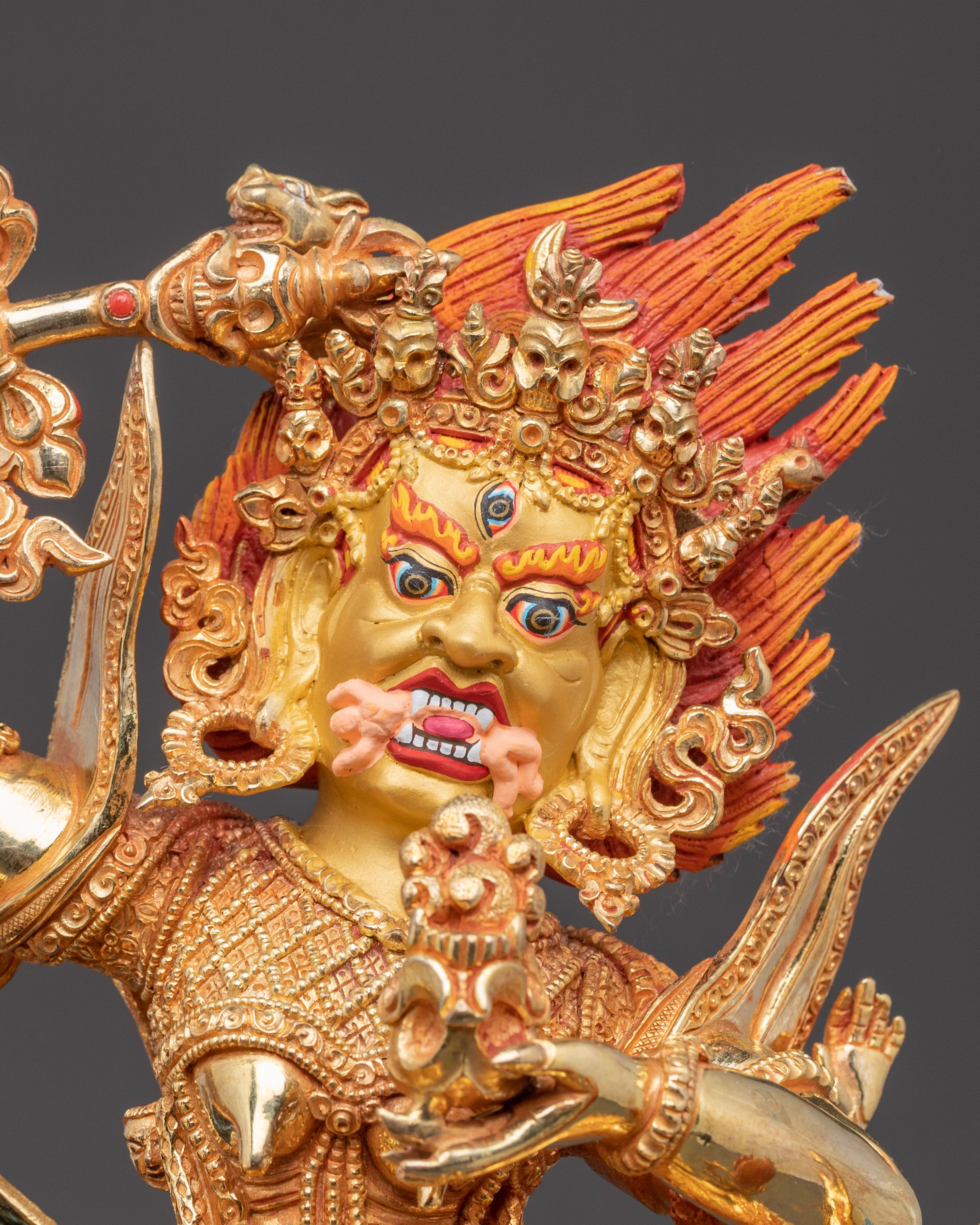 Golden Statue of Palden Lhamo | Fierce Tibetan Protector