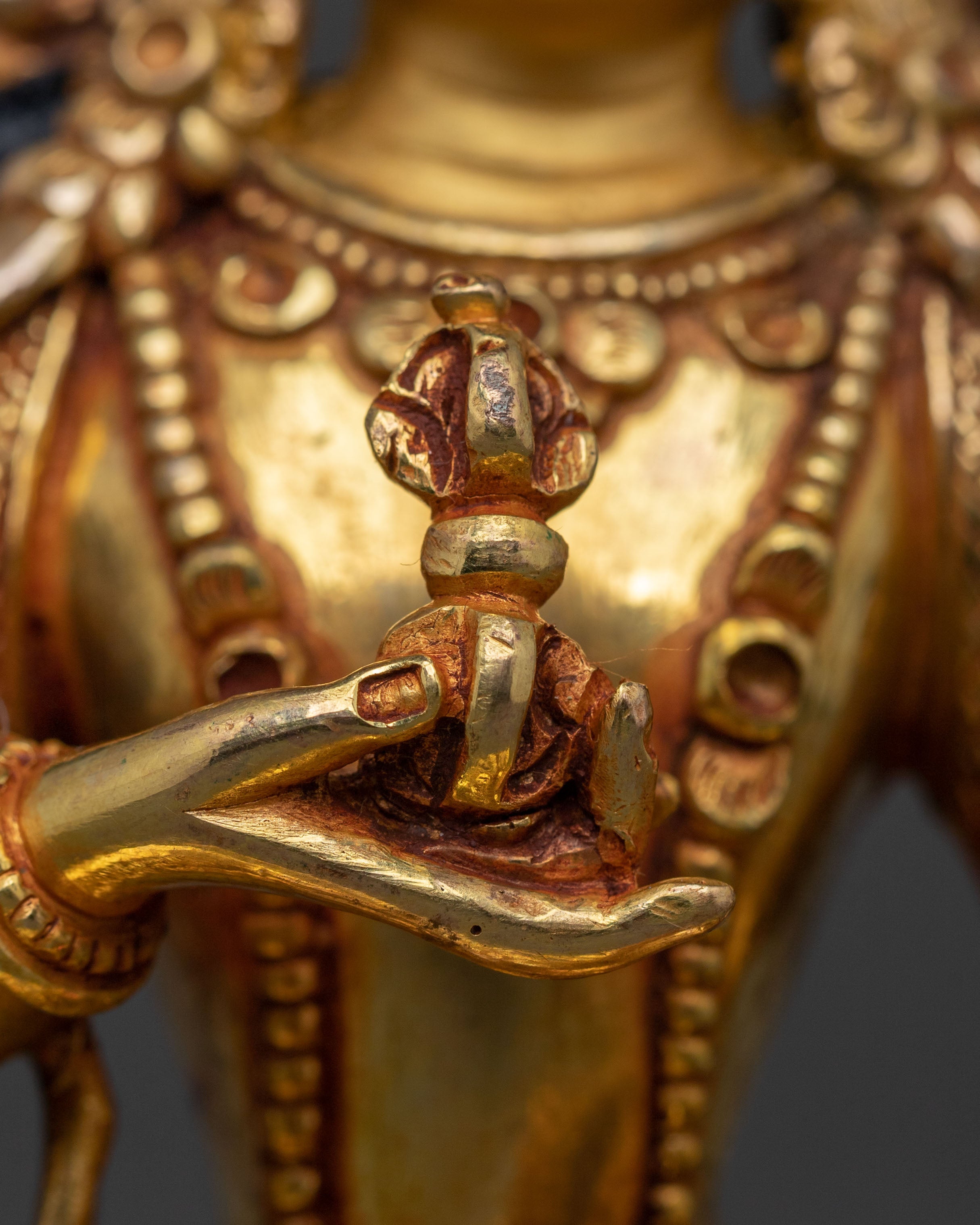 Vajrasattva Golden Statue: White Purity Deity