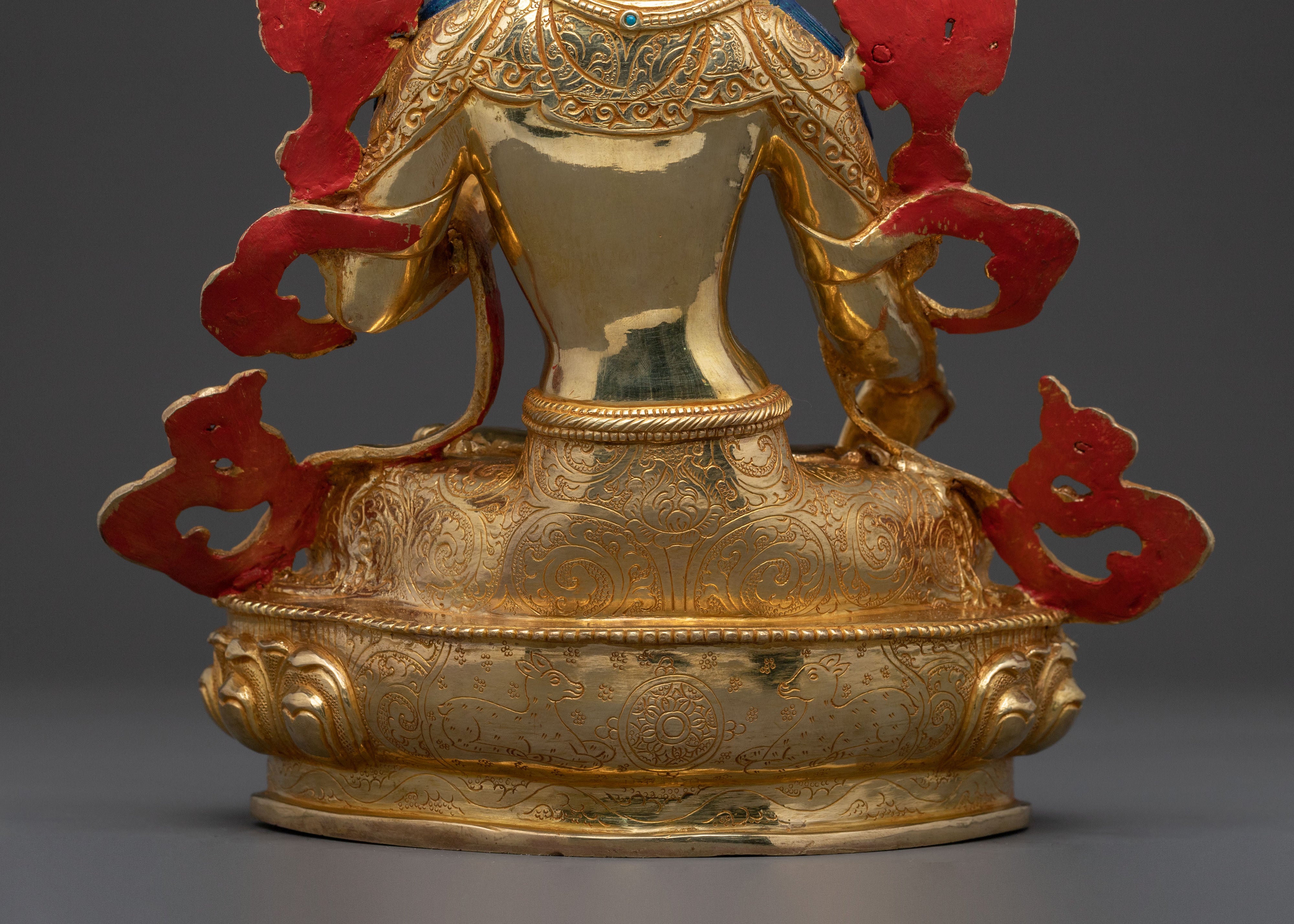 Sacred 24k Gold Gilded Copper White Tara Statue