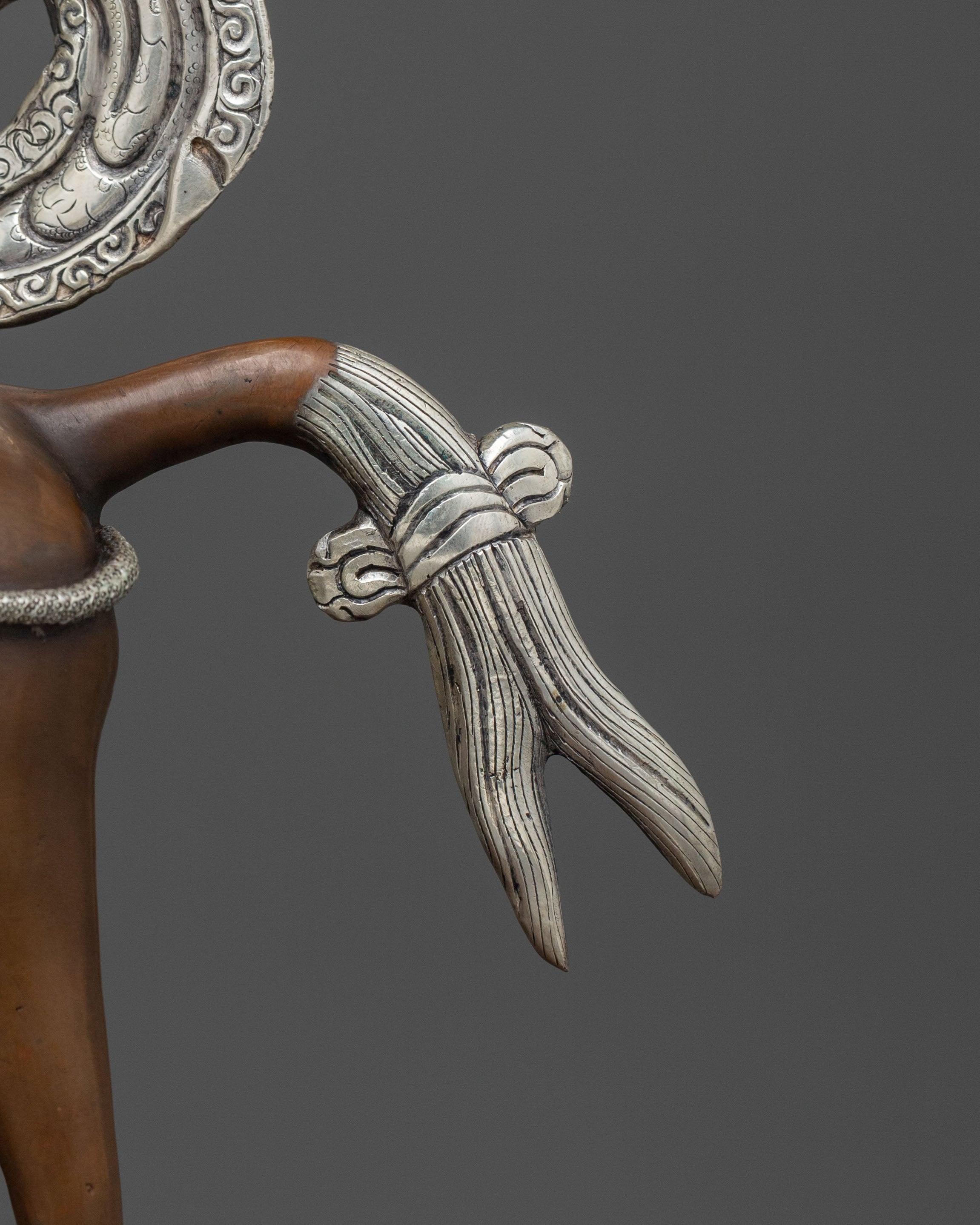 Chimar Sculpture: Handcrafted Silver-Plated Protector