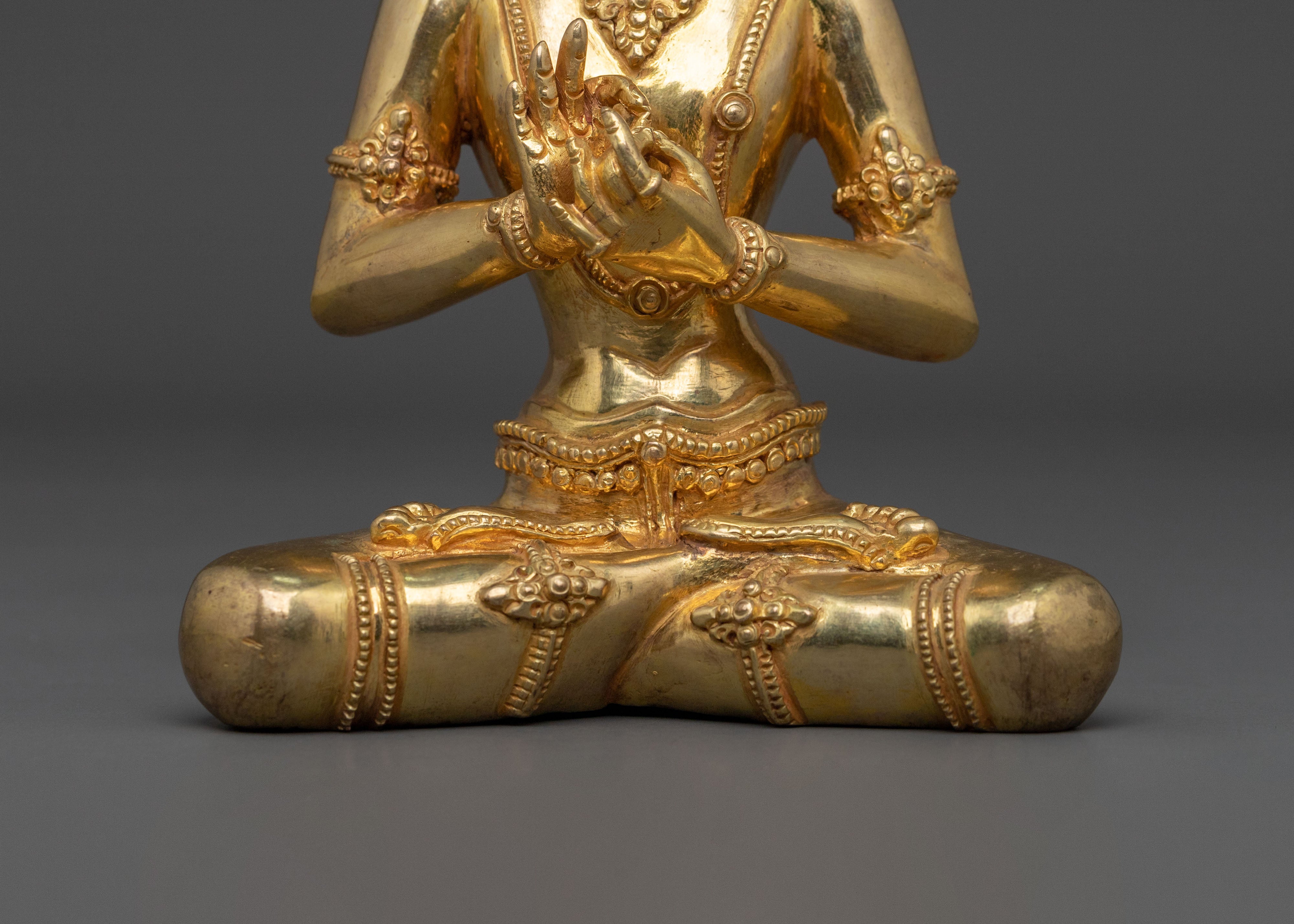 Vairocana Sacred Figurine | 24K Gold Gilded