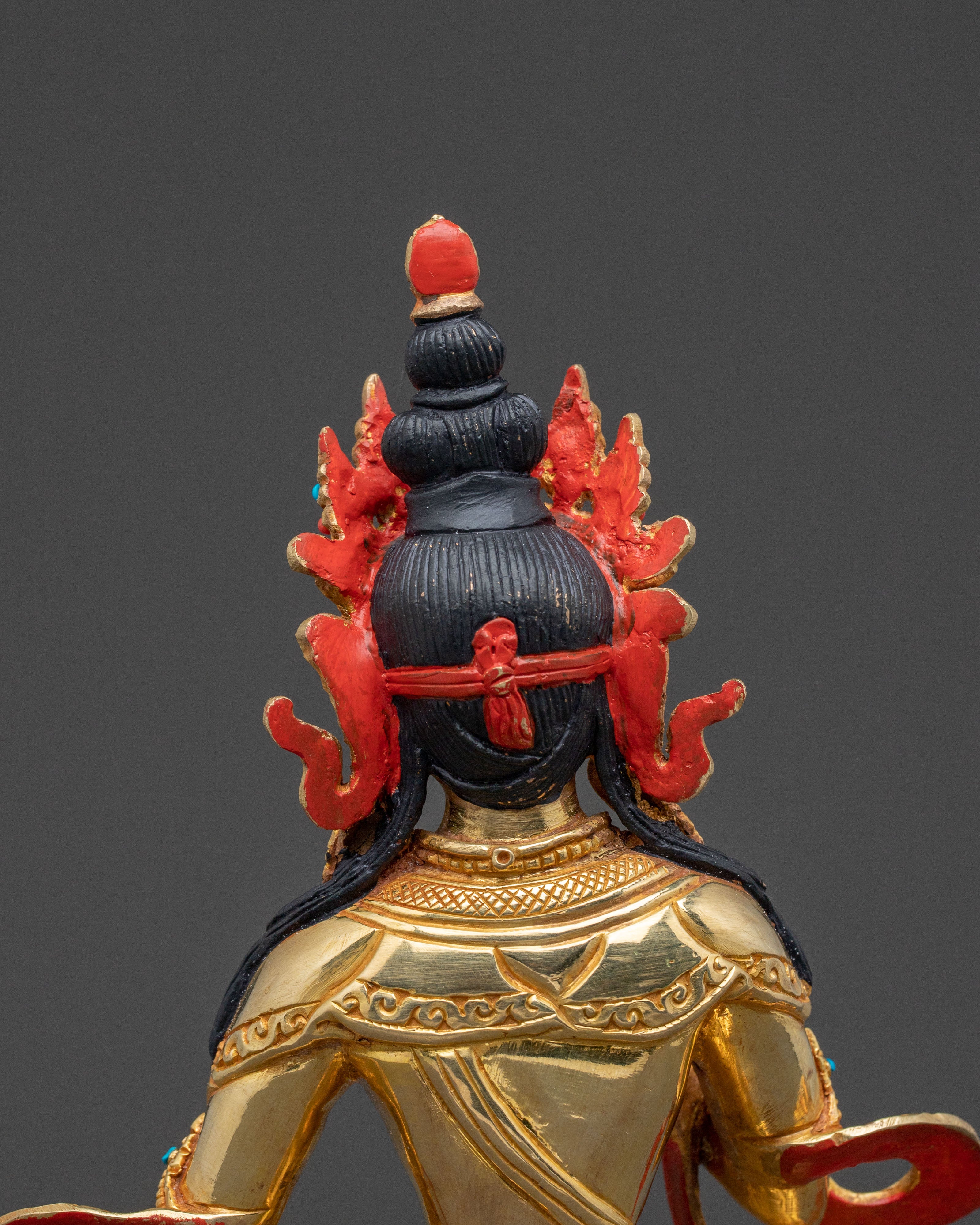 Vajrasattva Handcrafted Tantric Statue – 24K Gold Gilded Art