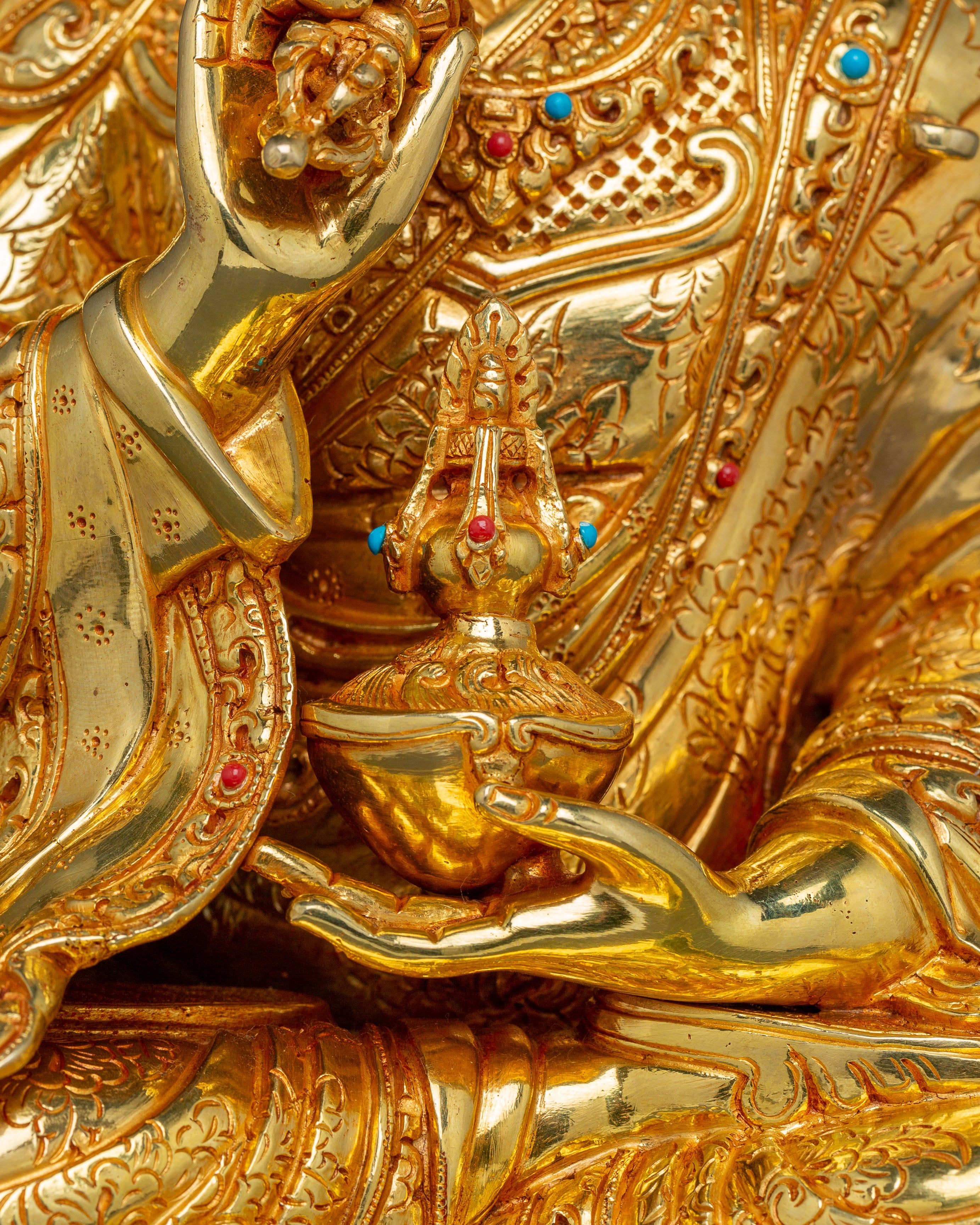 Divine Statue of Guru Tsokye Dorje: Gilded Masterpiece