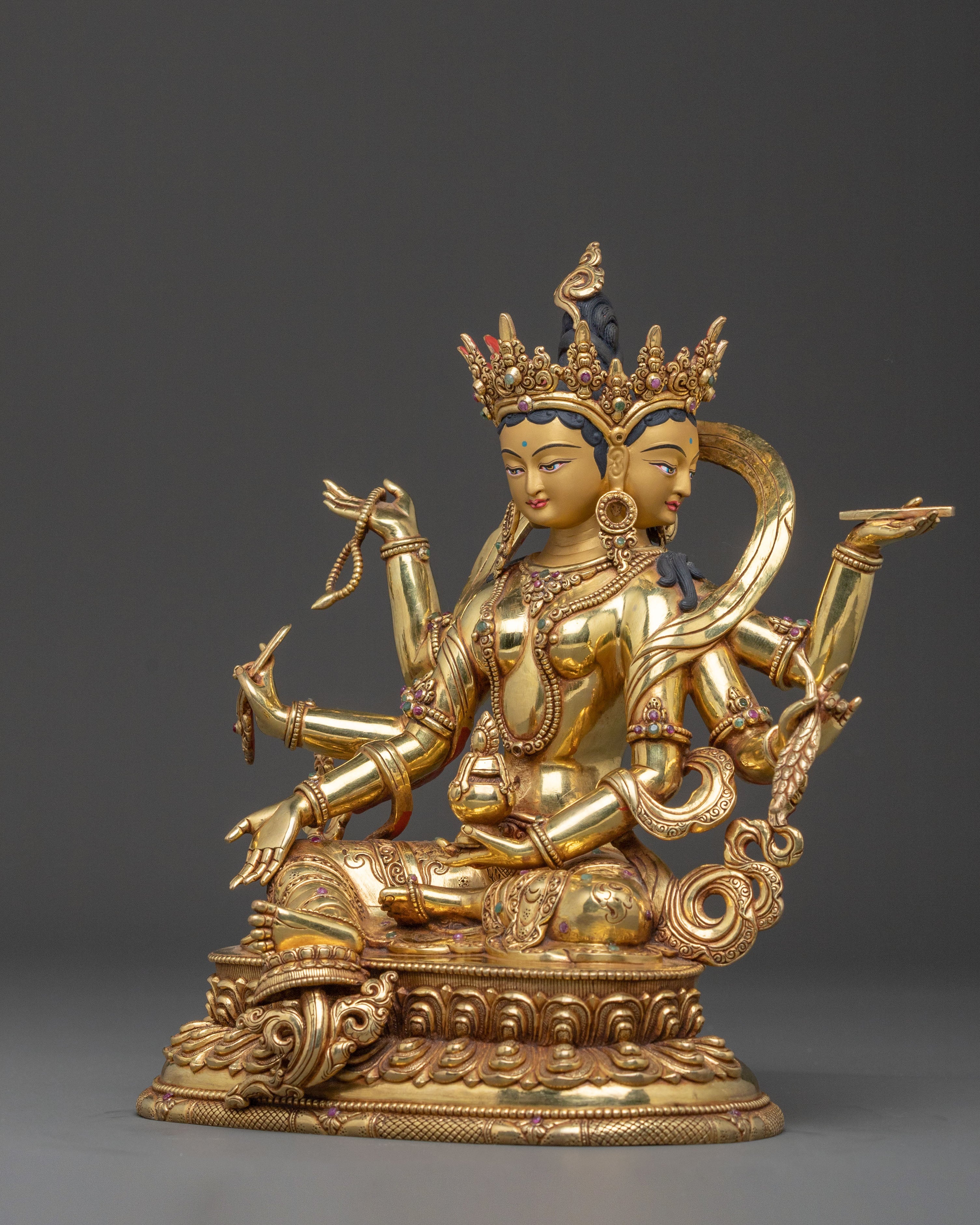 Handcrafted Vasudhara Statue: Goddess of Wealth