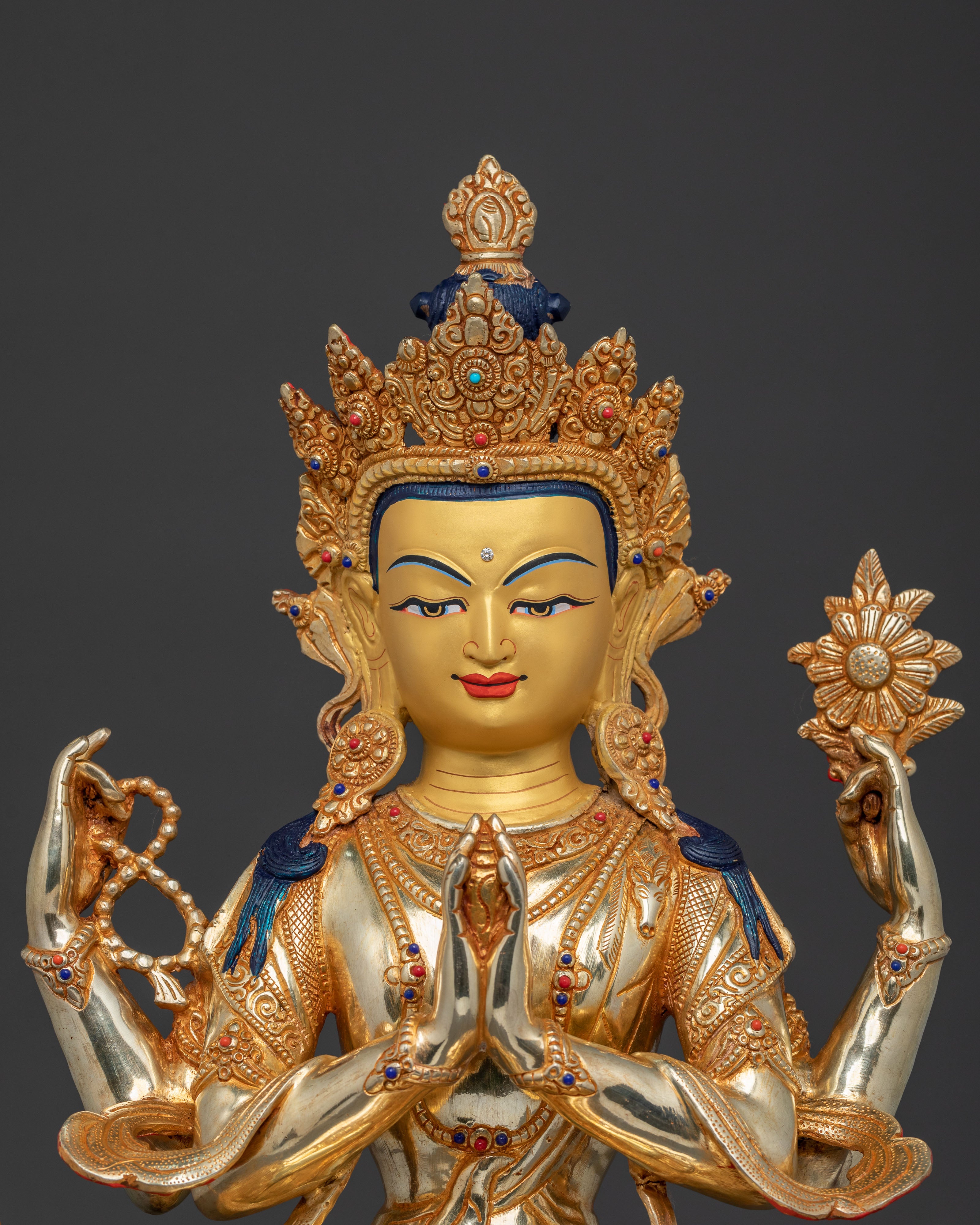 Four-Armed Chenrezig Statue | Serene Compassion