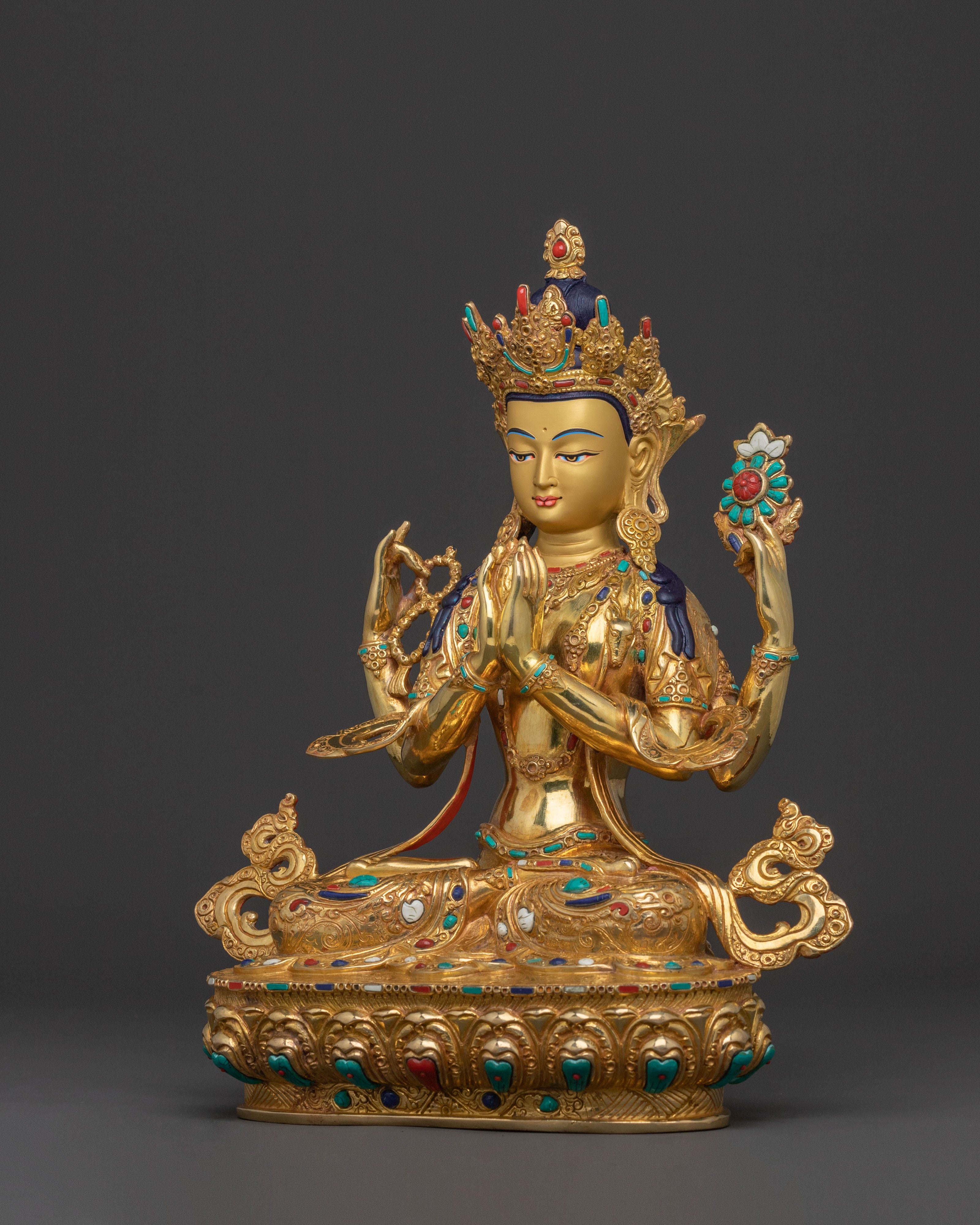 Chenrezig Peaceful Protector Statue: Symbol of Compassion and Protection