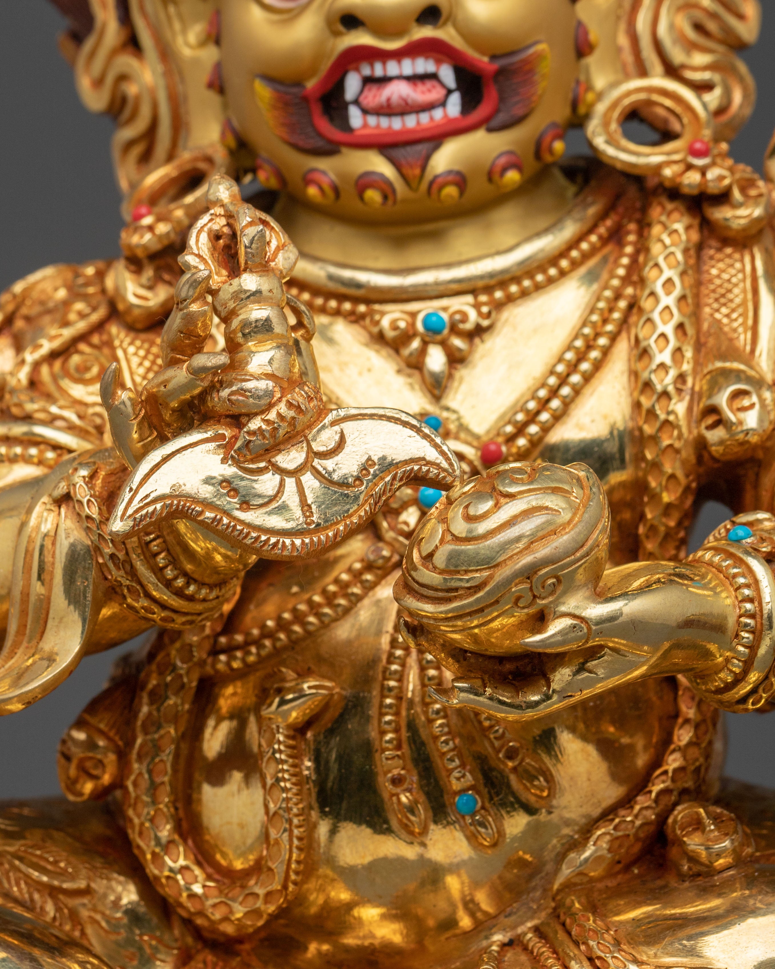 Chaturbhuja Mahakala Statue | Tibetan Buddhist Protector