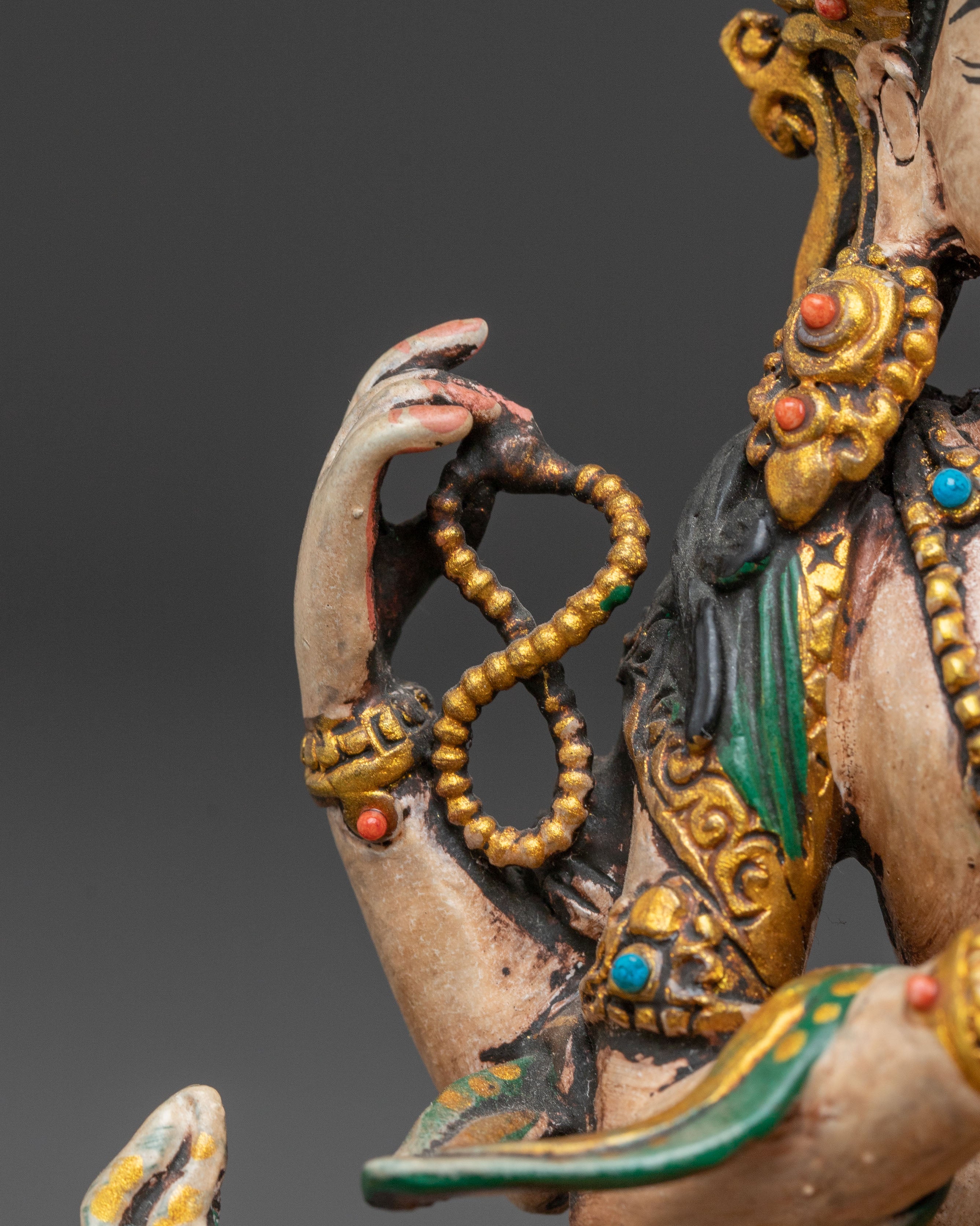 Handcrafted Copper Art of Four-Armed Chenrezig | Avalokiteshvara Statue