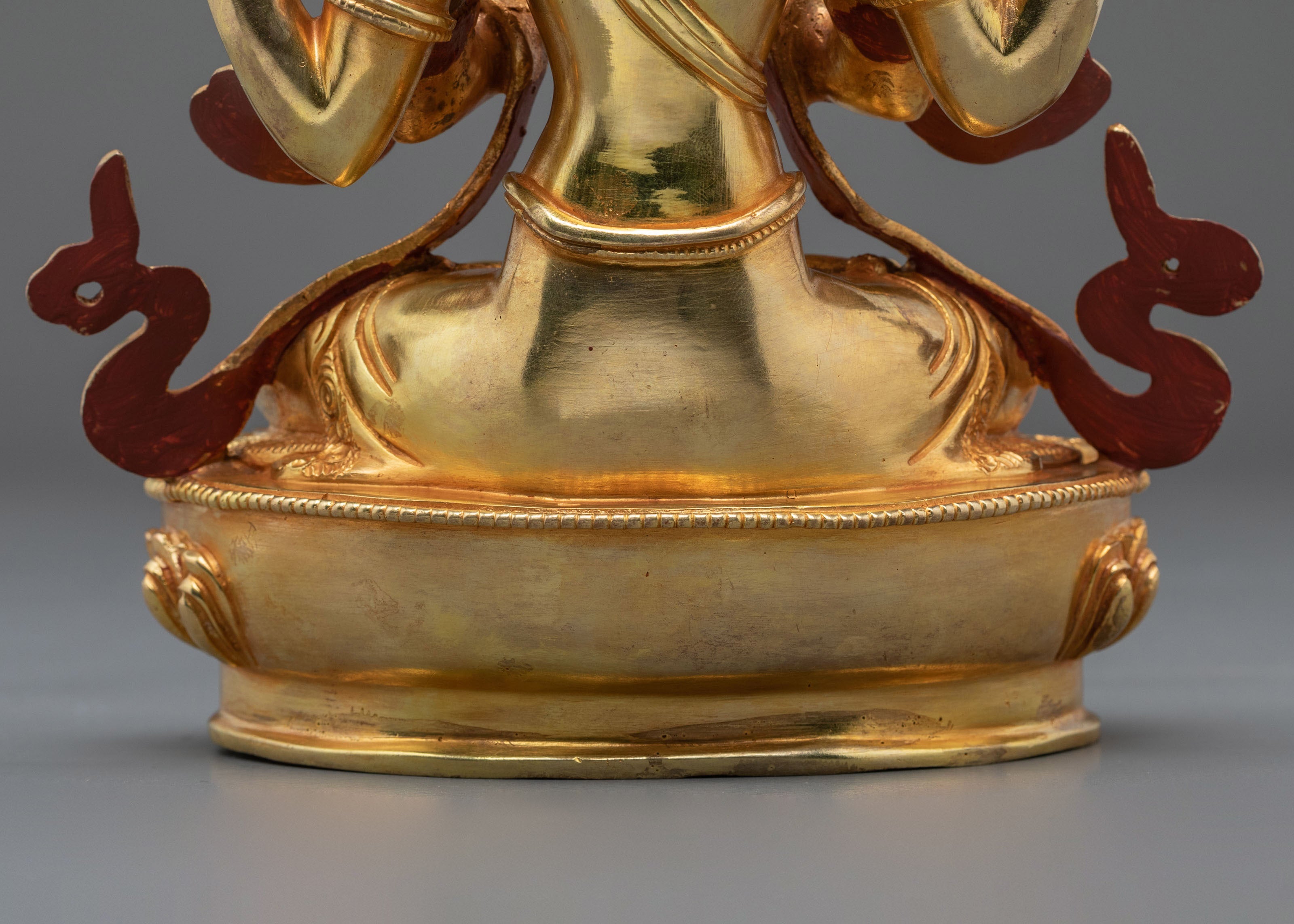 Chenrezig Tibetan Deity Statue | 24K Gold Gilded Sculpture
