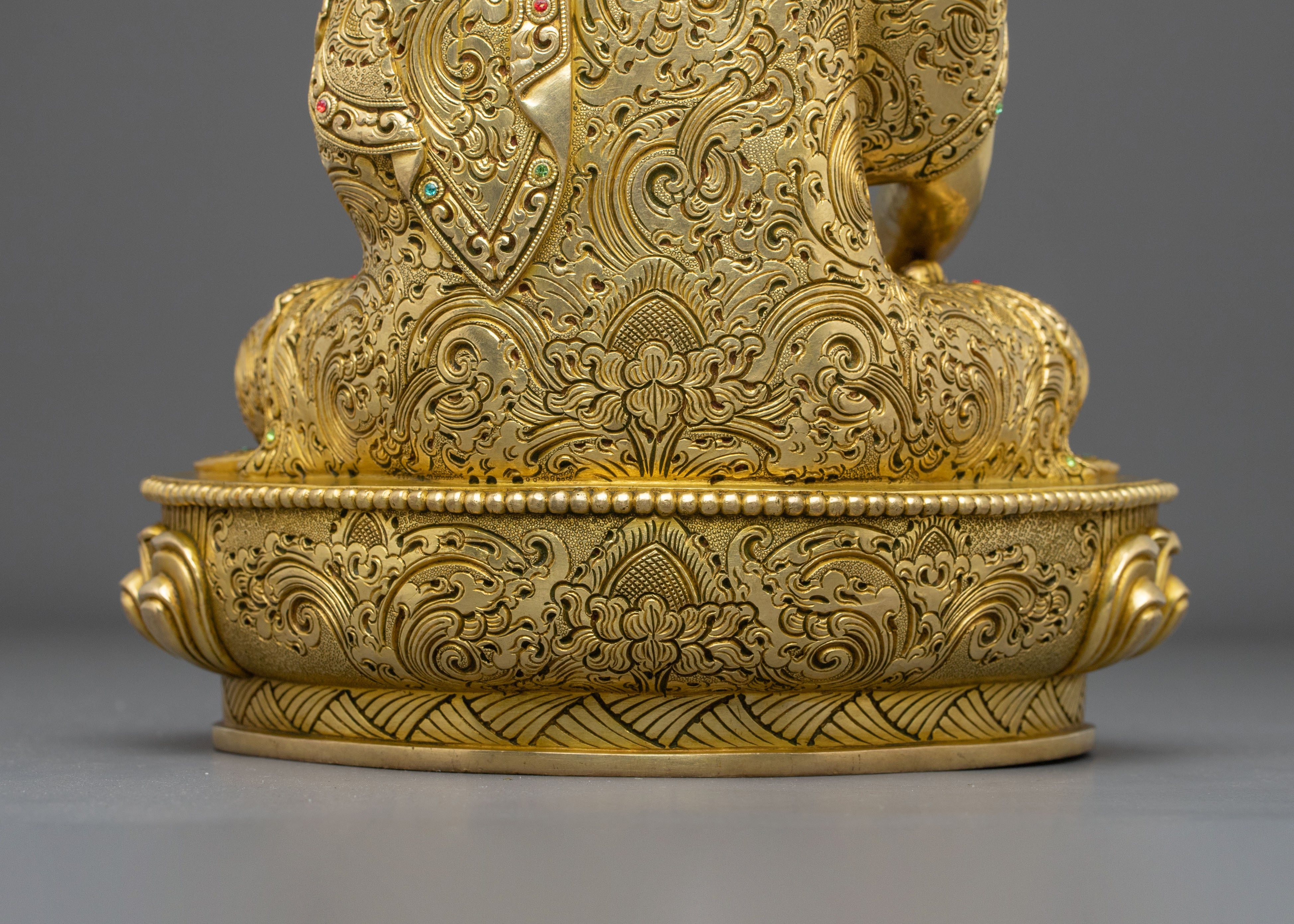 Shakyamuni Buddha Handmade 24K Gold Gilded Statue