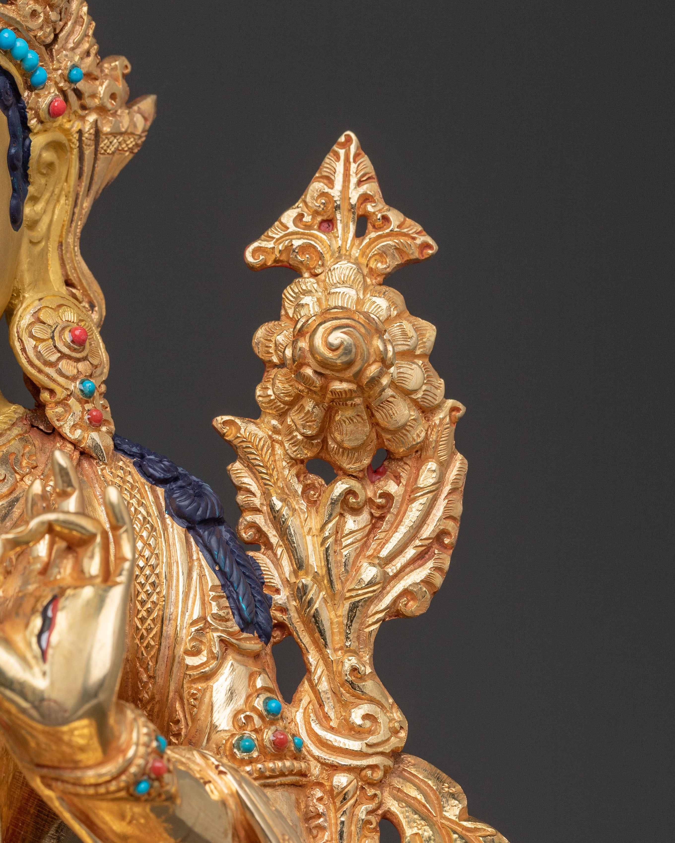 White Tara Healing Deity Sculpture: Handcrafted Serenity