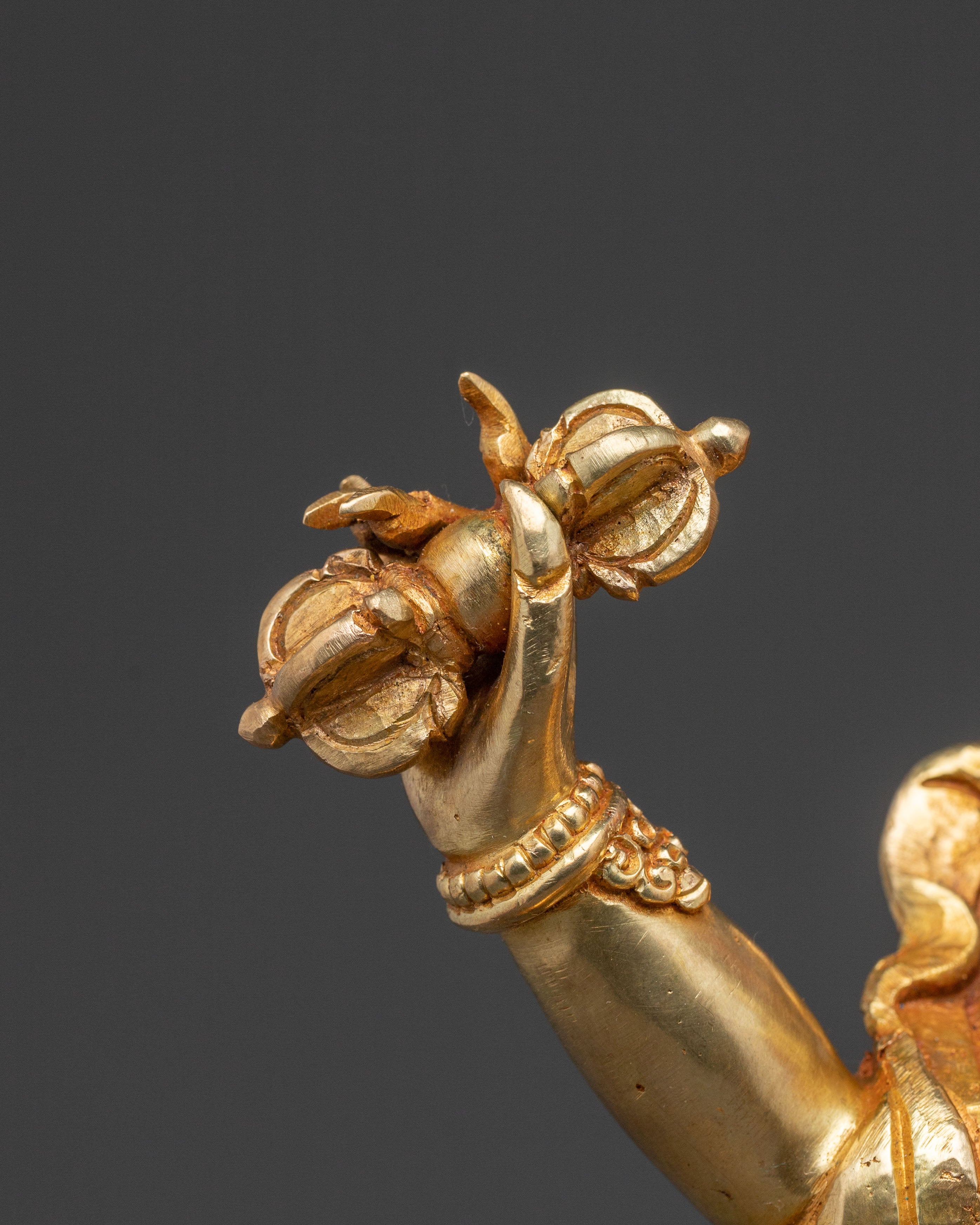 Handcrafted Vajrapani Divine Statue — 24K Gold Gilded Statue