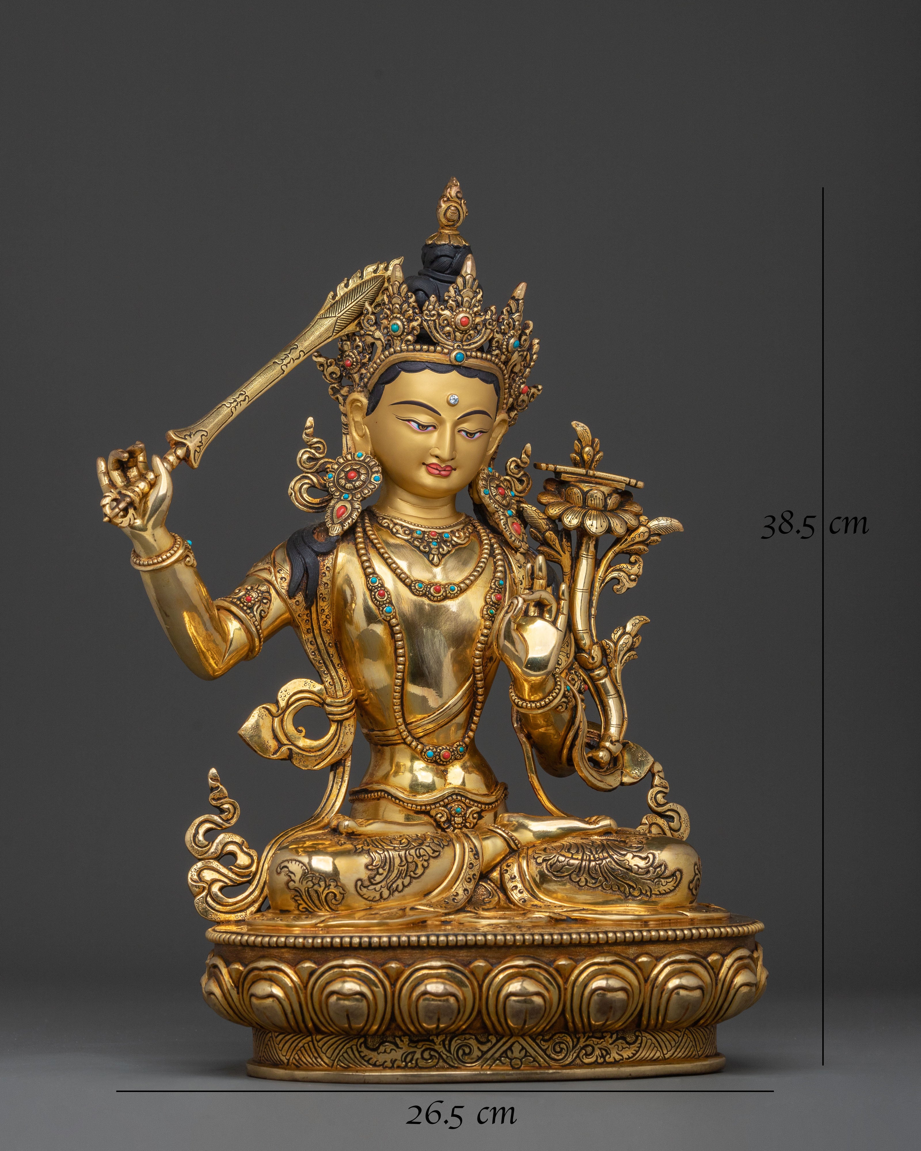 Sacred Manjushri Statue | Wisdom Figurine