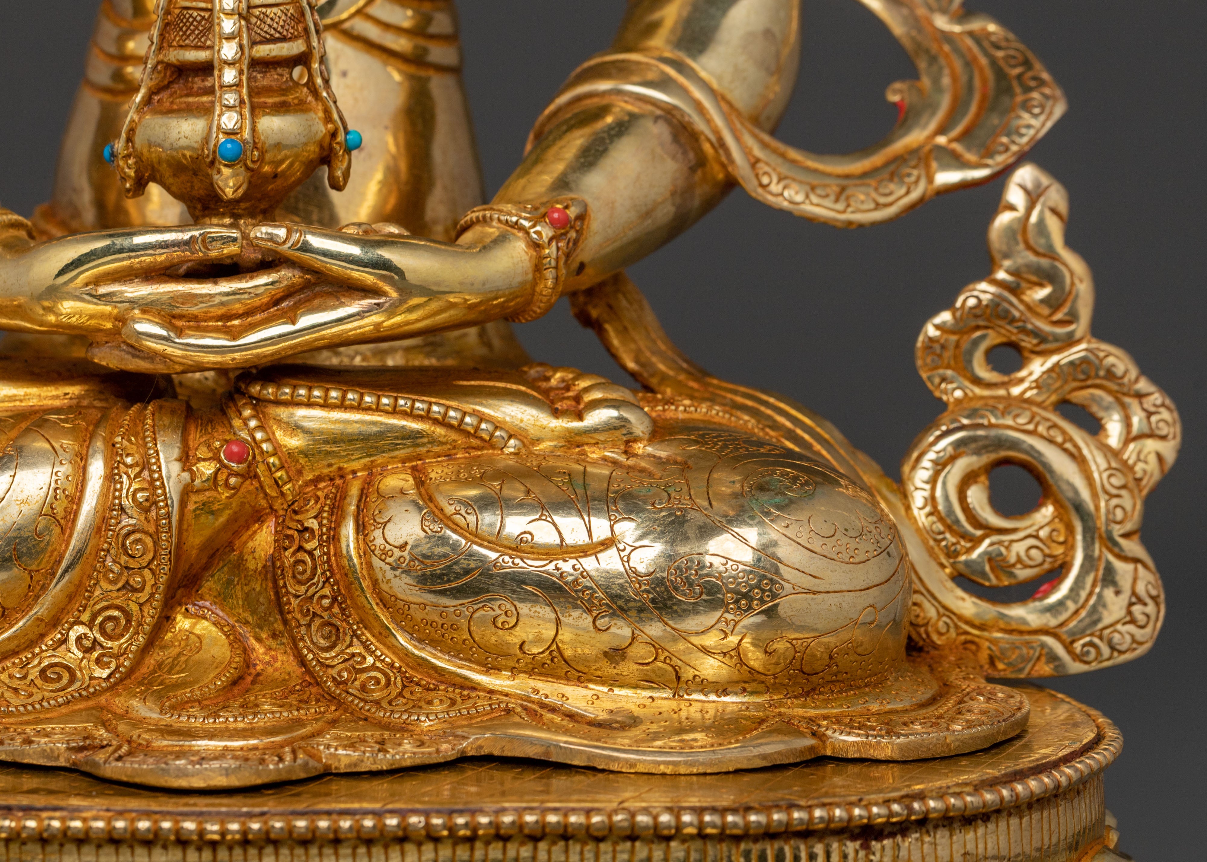 Tibetan Amitayus Long Life Buddha Statue | Himalayan Buddhist Art