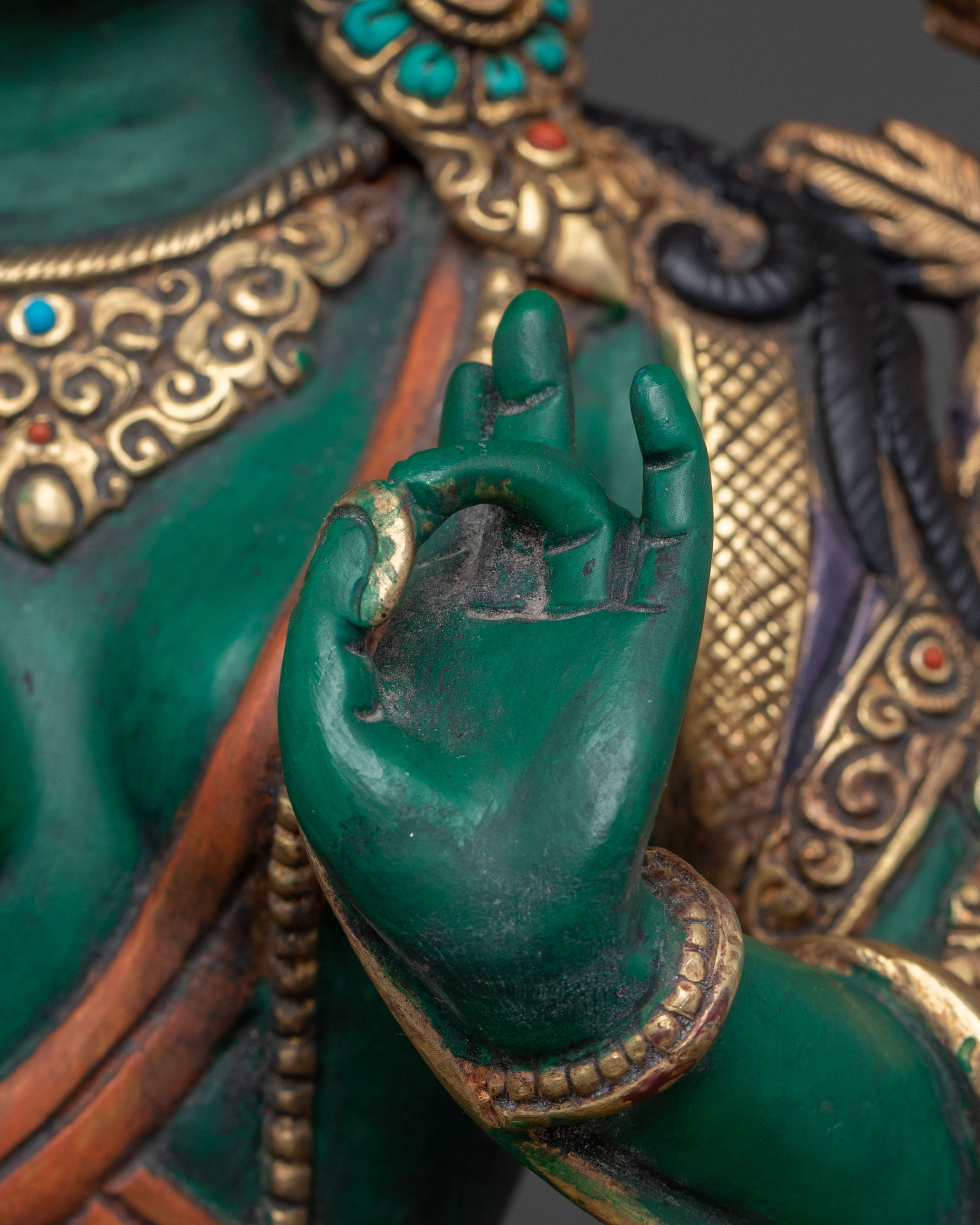 Divine Green Tara Sculpture | Goddess of Compassion & Protection