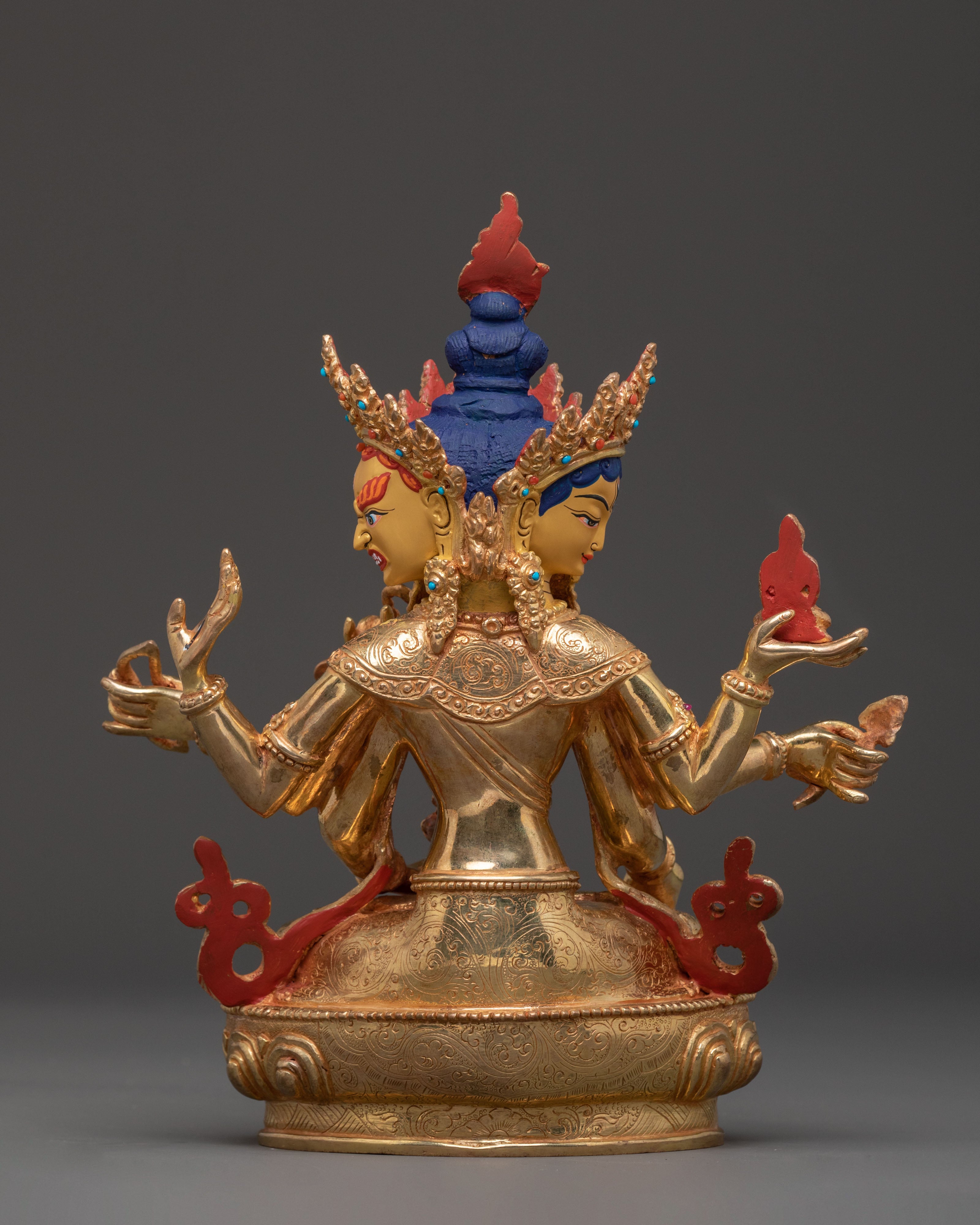 Three Face Nagyalma Statue | Tibetan Longevity Goddess