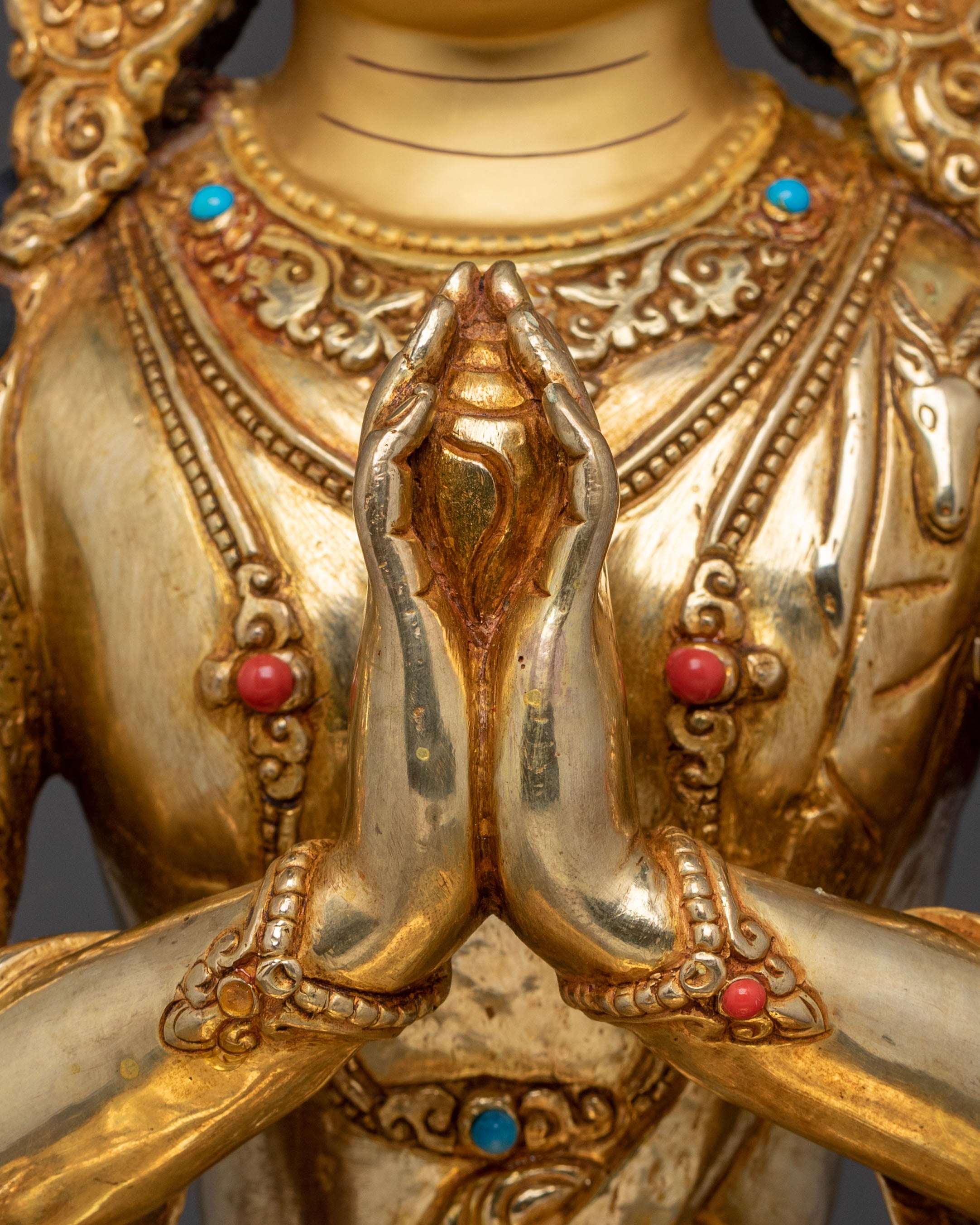 Bodhisattva Chenrezig Compassion Statue | Tibetan Buddhist Sacred Art