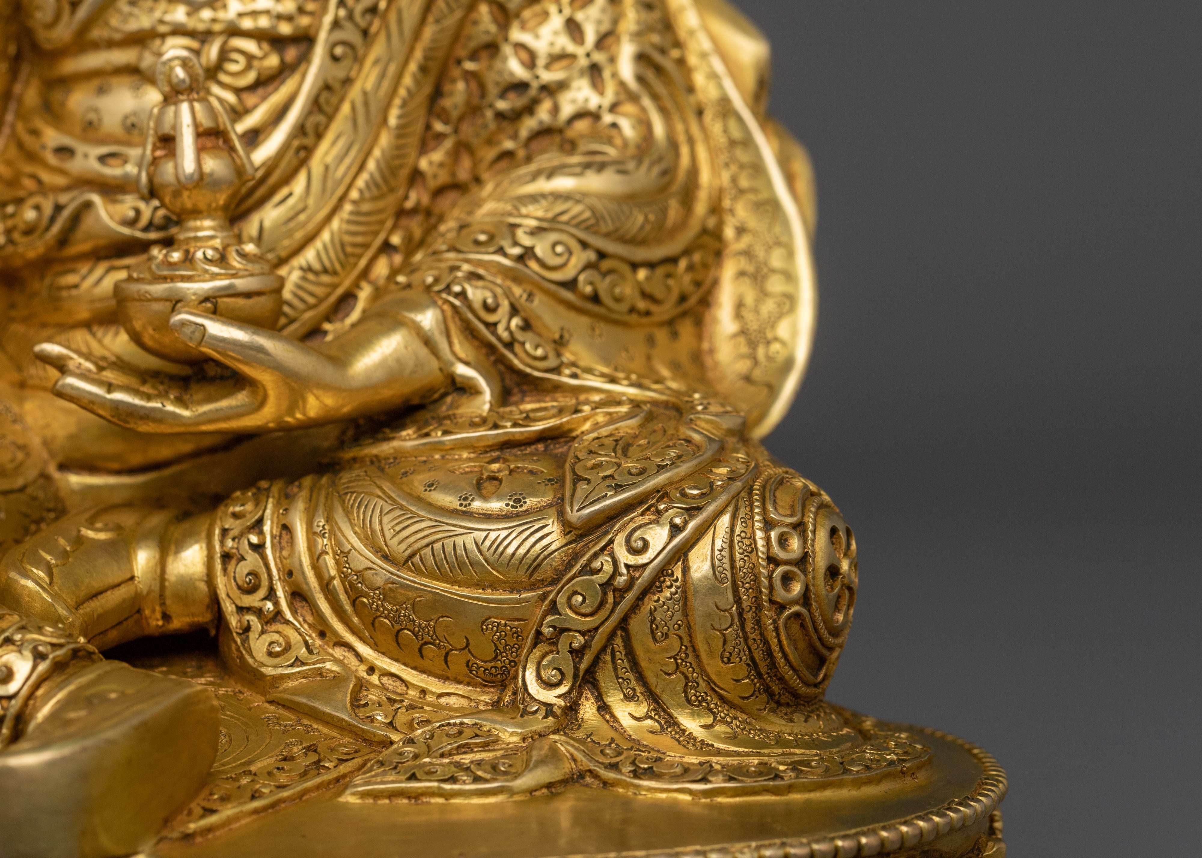 Handmade Guru Rinpoche Statue | Lotus Born Master