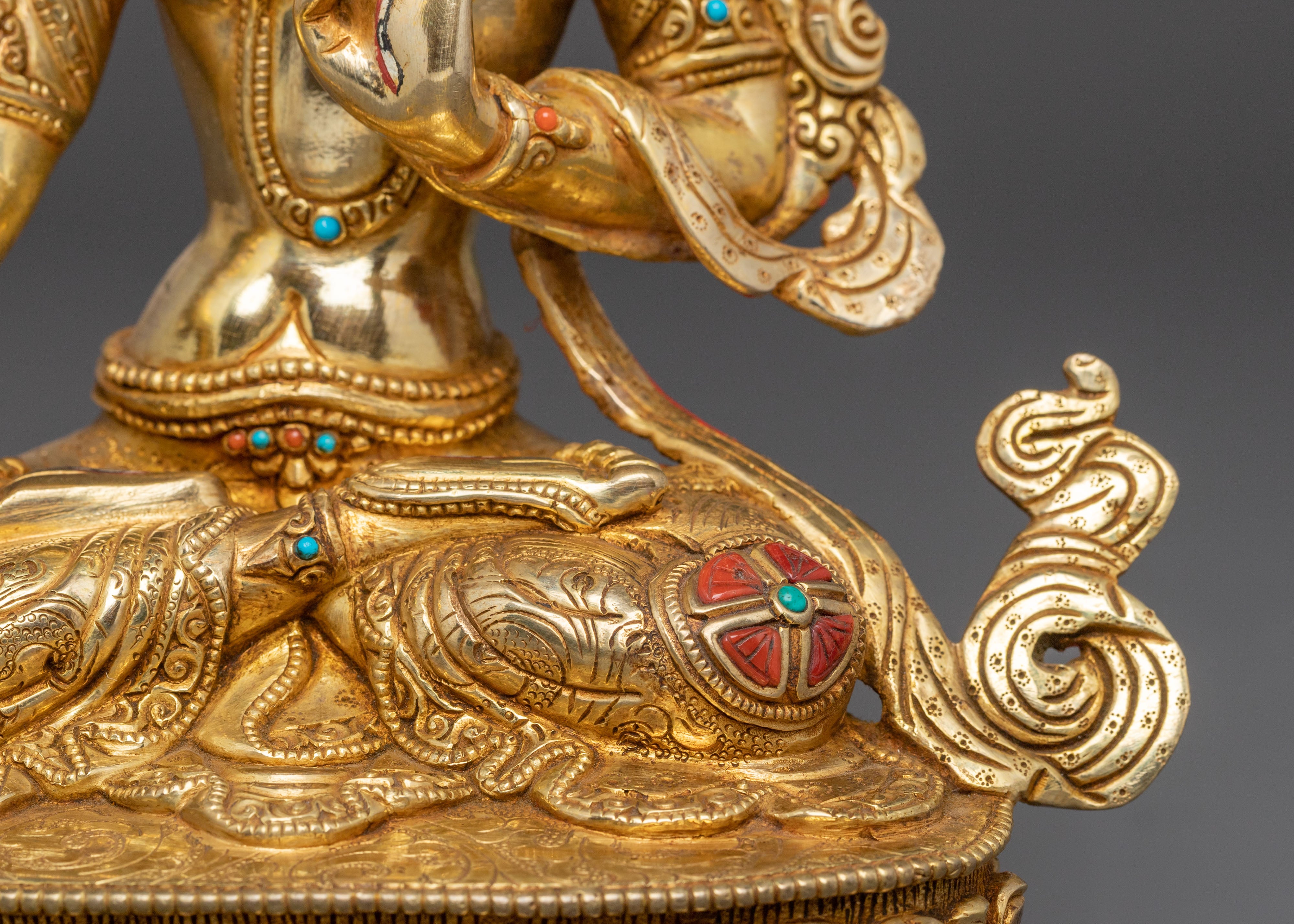 Divine Statue of White Tara – Handcrafted & Gilded