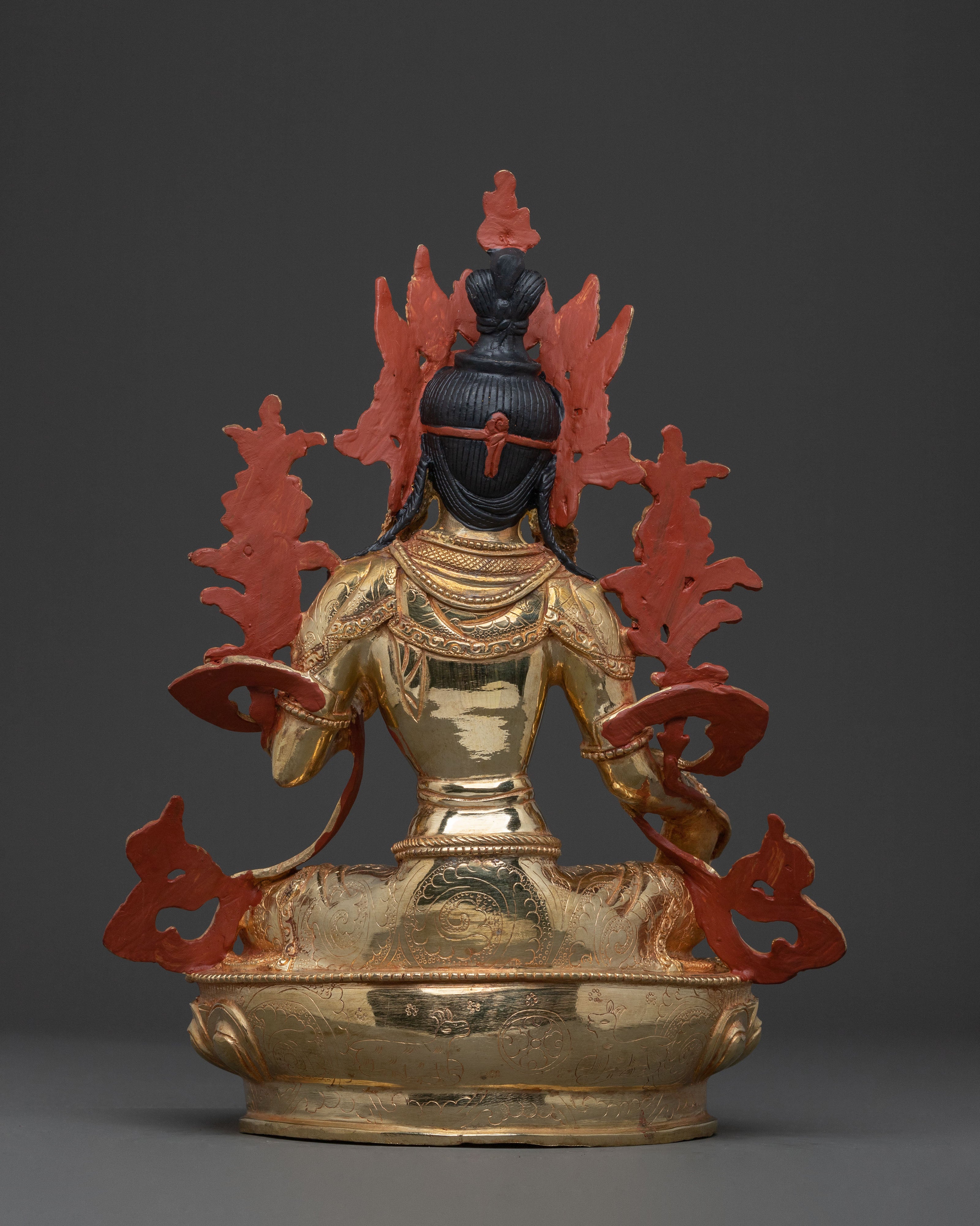 Green Tara Statue | Hand-Gilded Copper Art