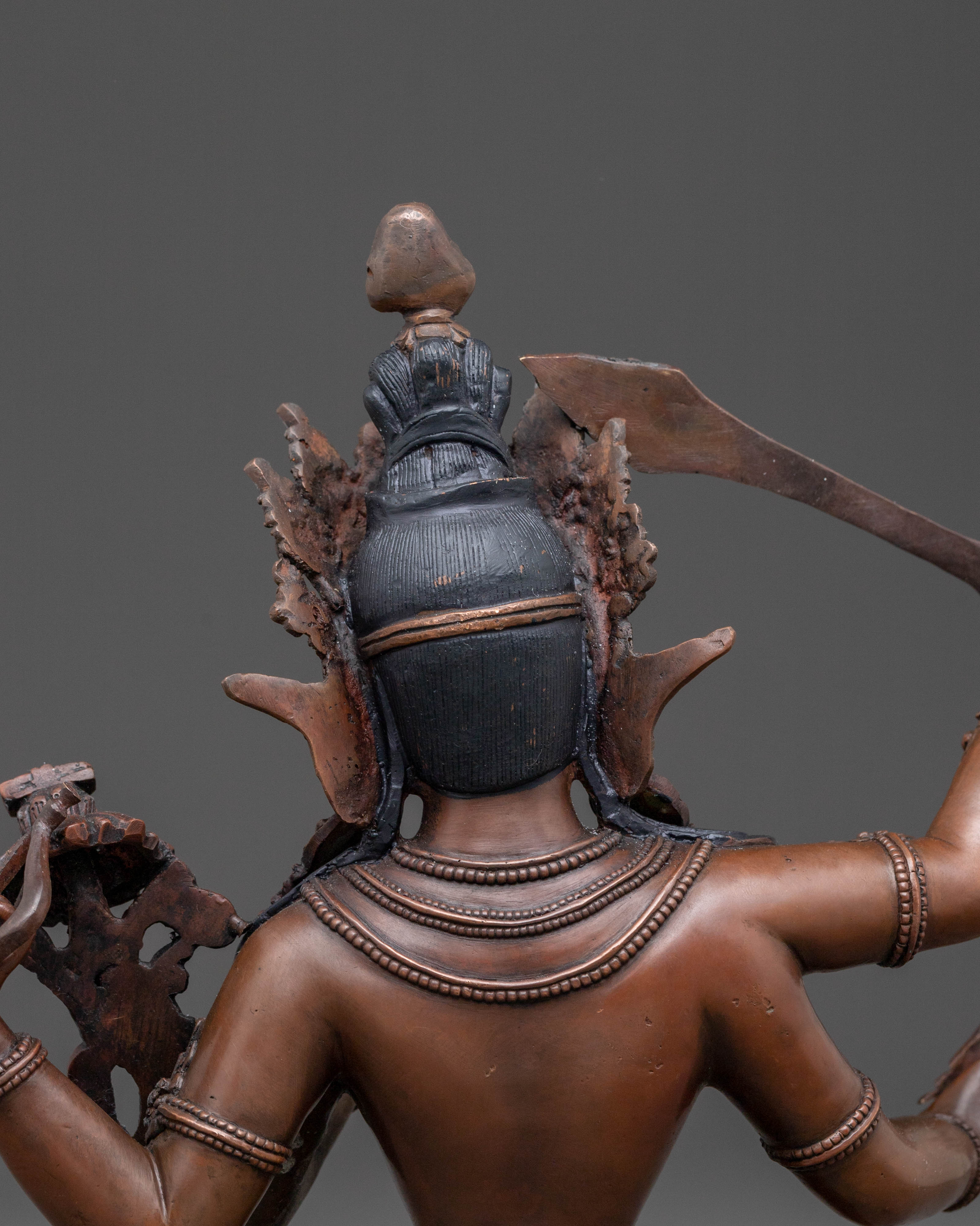 Maha Manjushri Sacred Statue – Oxidized Copper