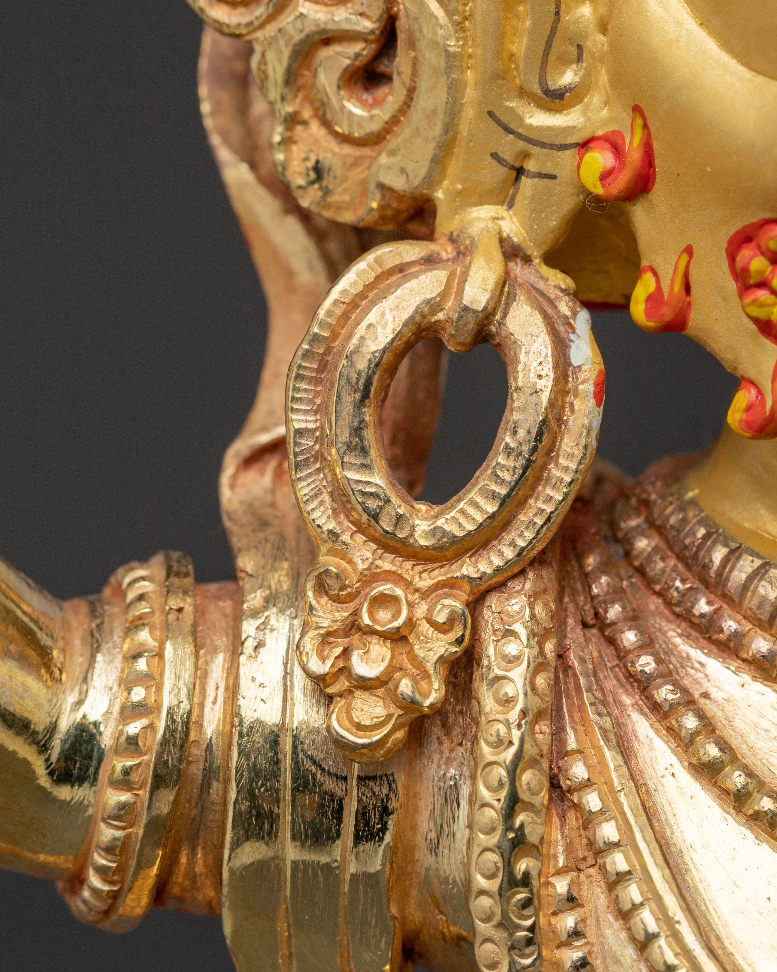 Vajrapani Bodhisattva Strength Statue - Gilded Copper Art