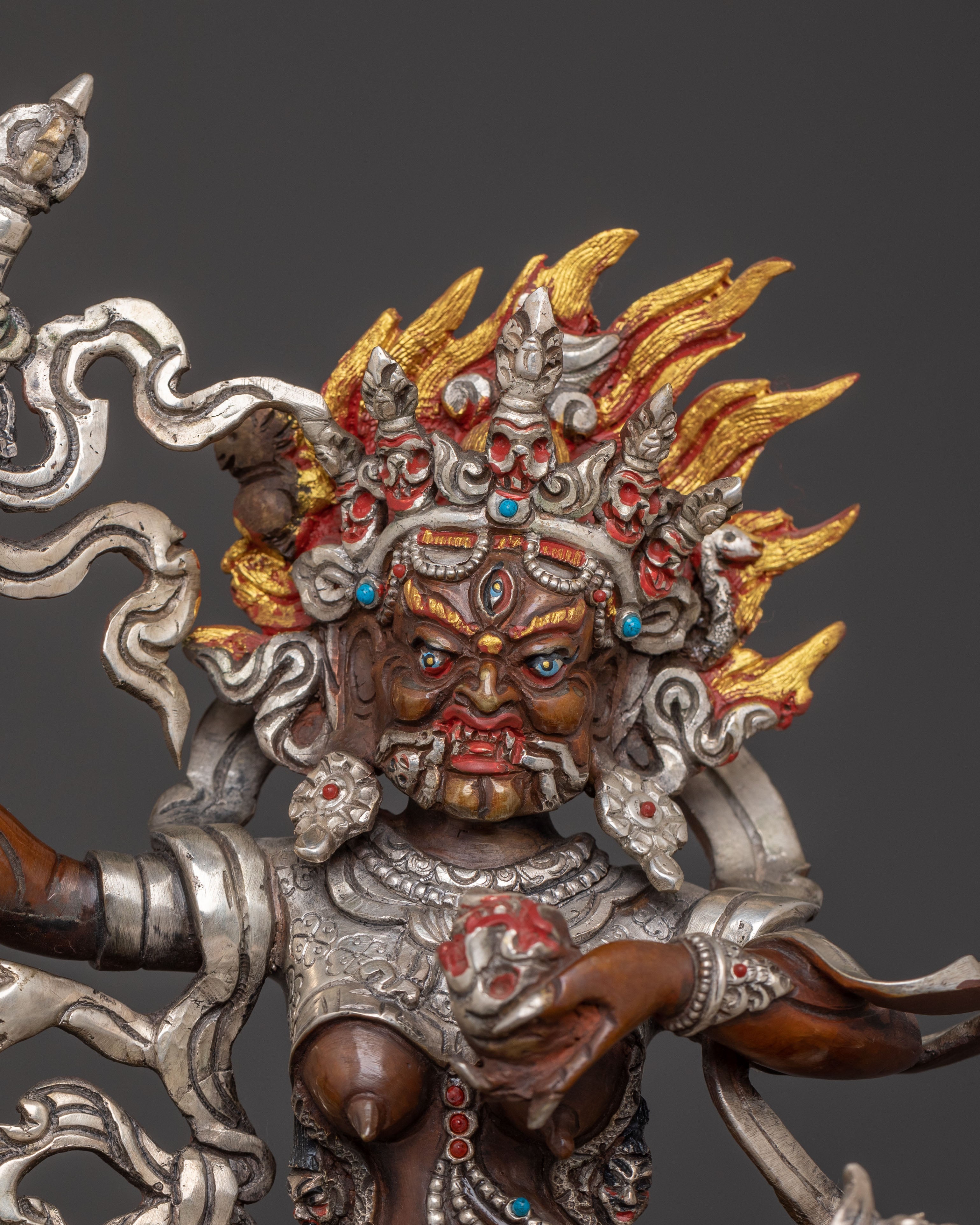 Palden Lhamo Sacred Copper Statue | Buddhist Guardian Sculpture