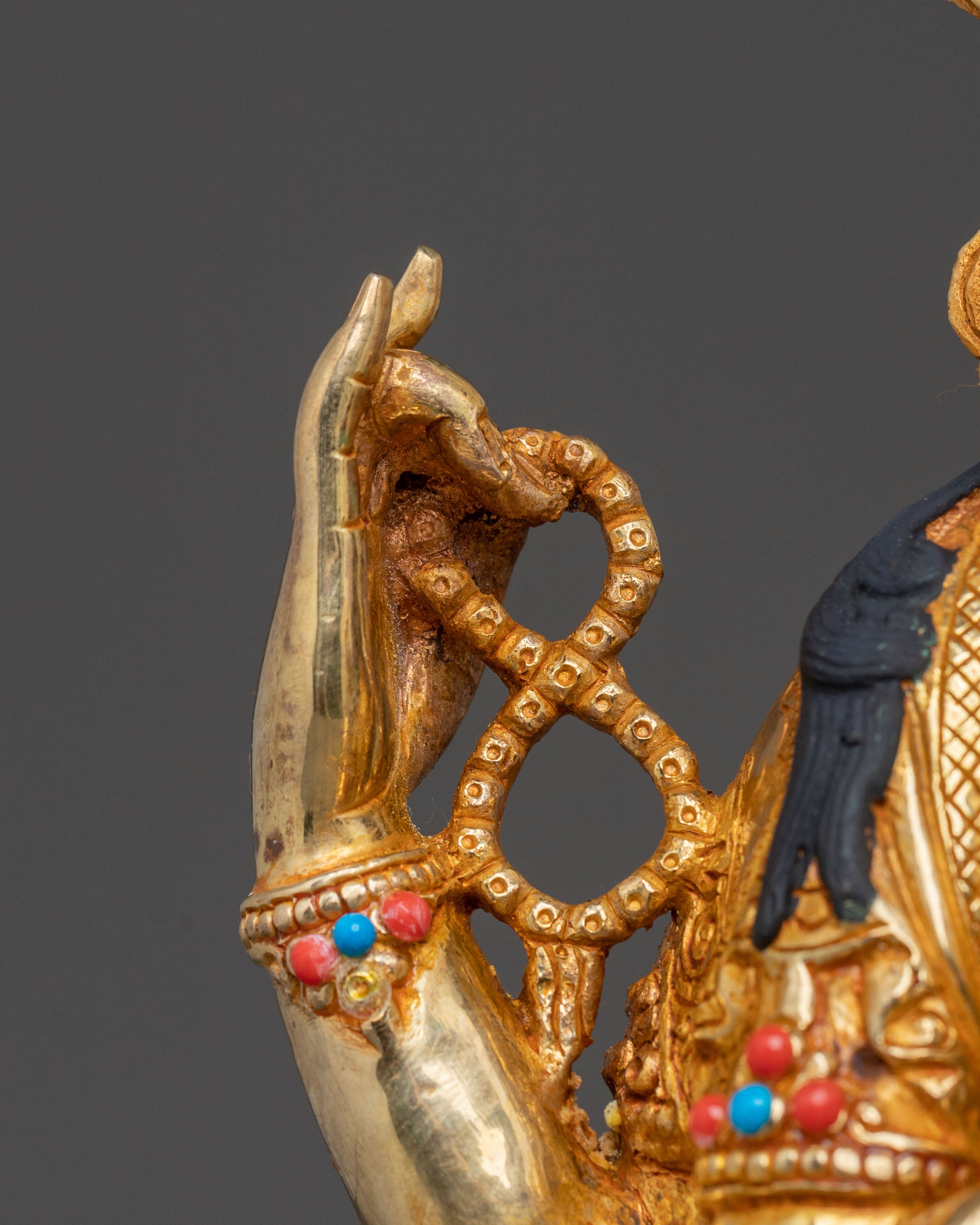 Chenrezig 24K Gold Gilded Statue: Divine Presence