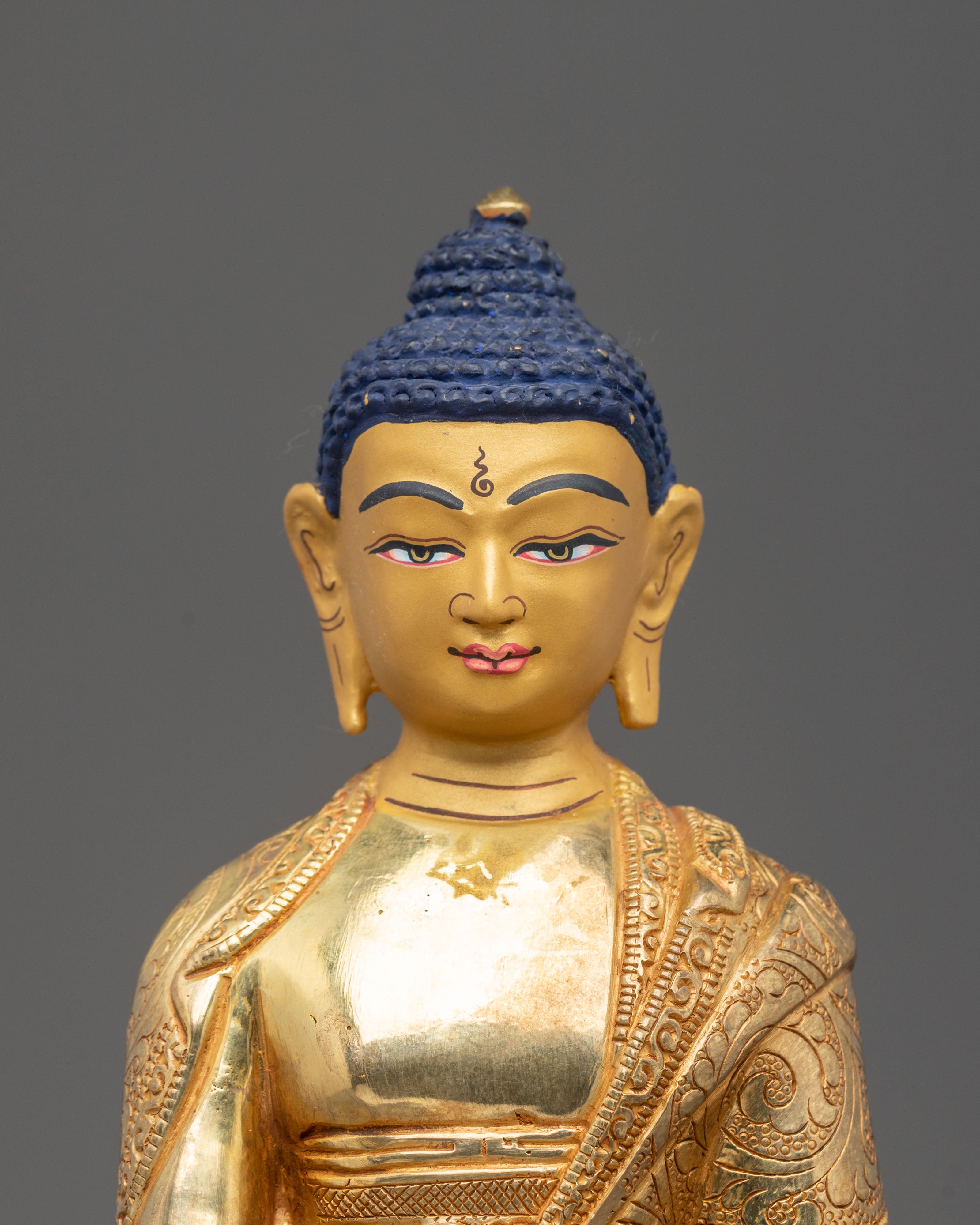 Shakyamuni Buddha Statue | 24k Gold Coated Figurine