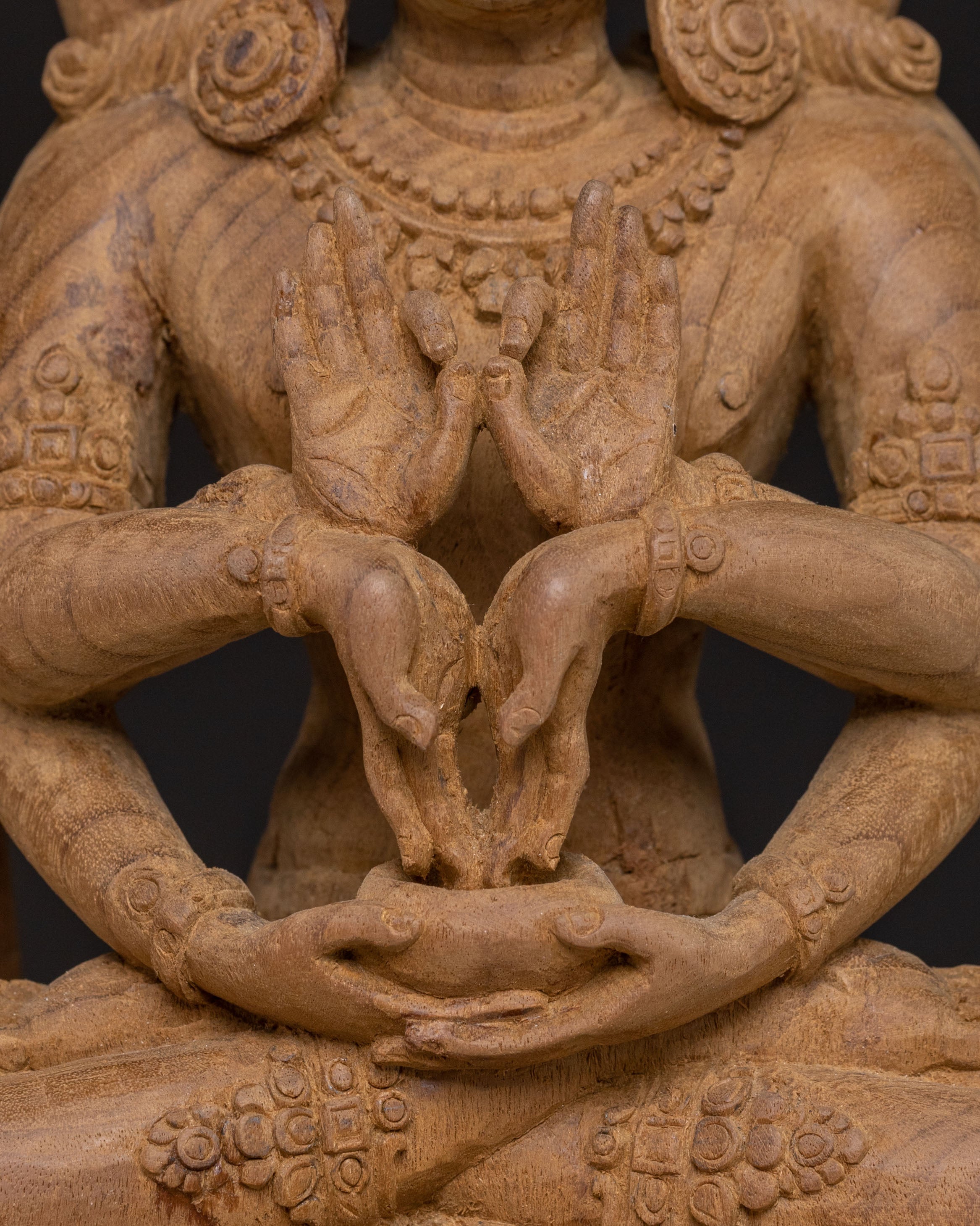 Namasangiti Wisdom Wooden Sculpture | Promoting Enlightenment