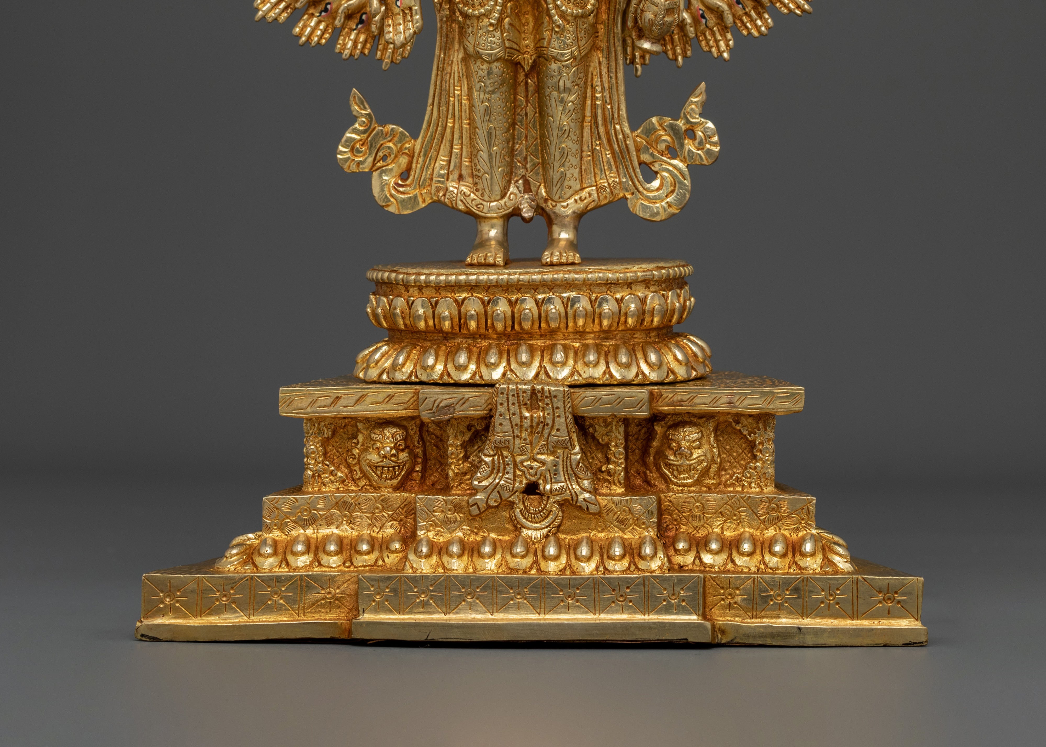 1000 Armed Chenrezig Spiritual Sculpture with 24K Gold Gilded