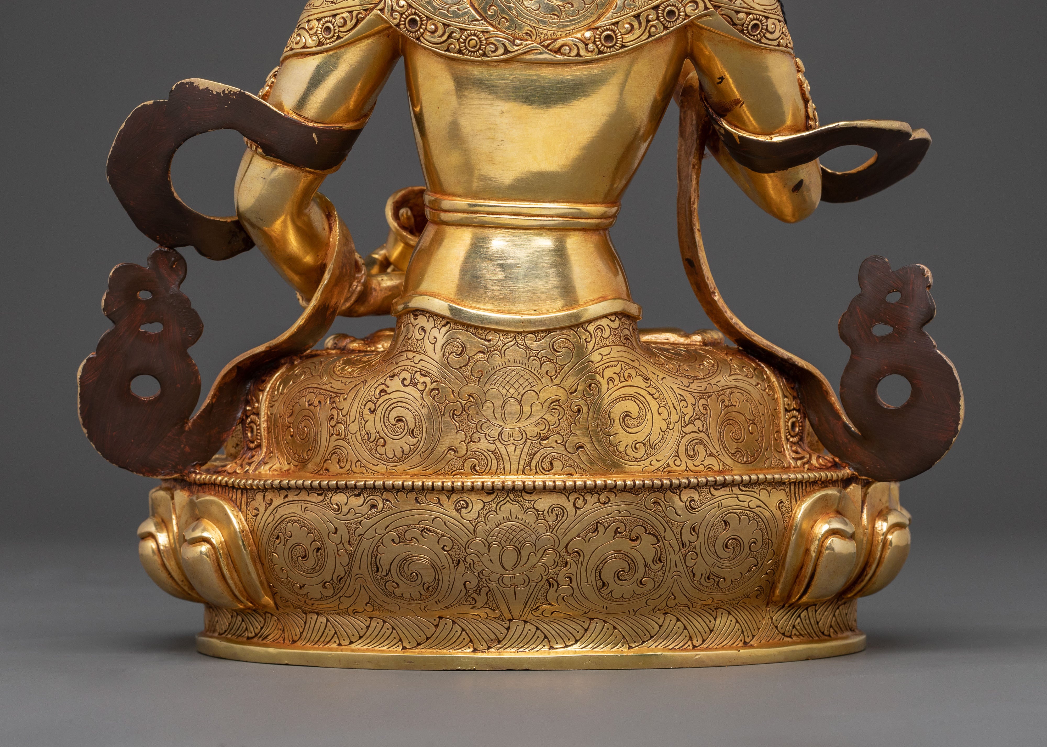 Handcrafted Vajrasattva Purification Deity Statue with 24K Gold Gilding