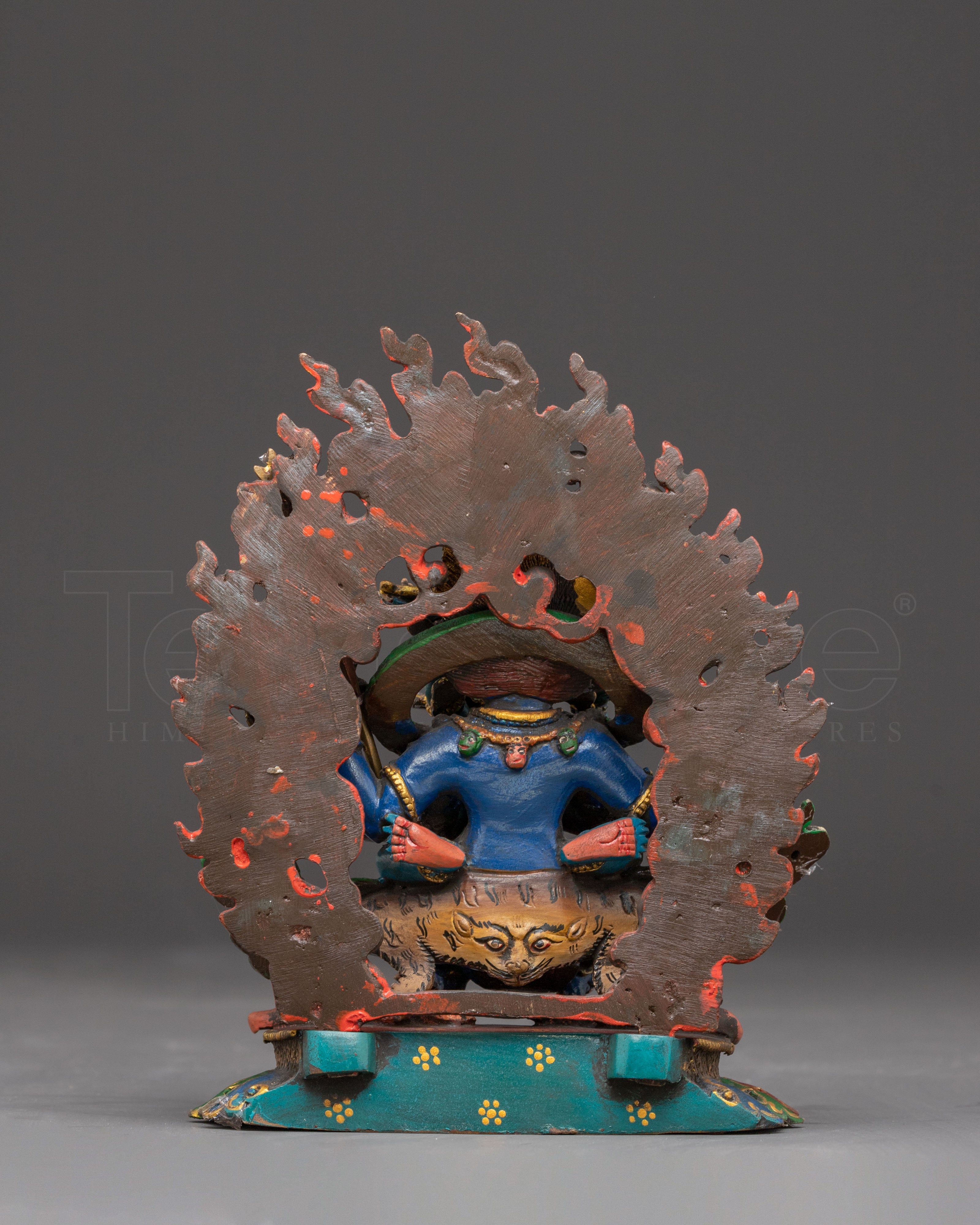 Four-Armed Mahakala Copper Statue | Protector of the Dharma