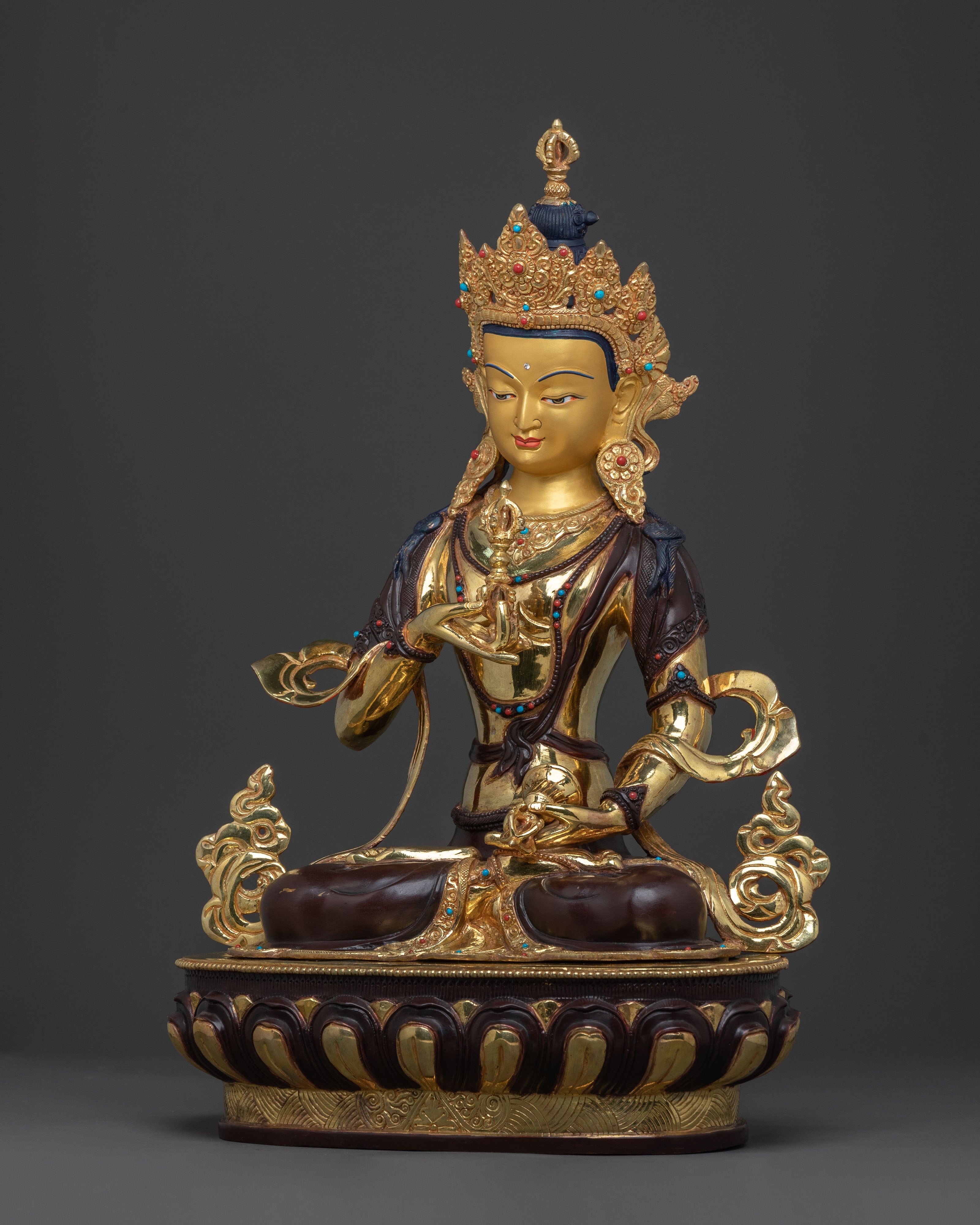 Vajrasattva: Sacred 24K Gold Gilded Figurine