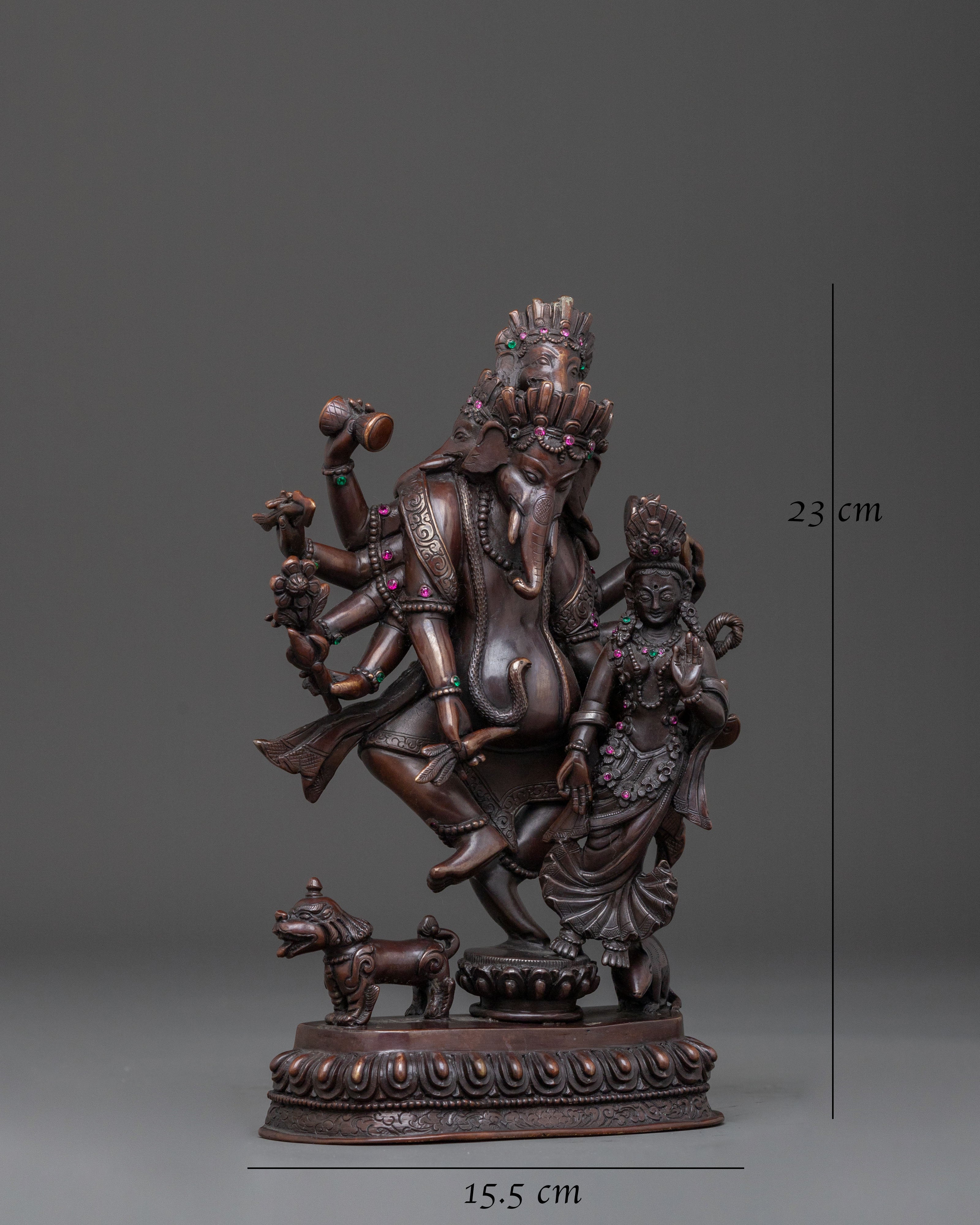 Ganesha Elephant God Statue | Oxidized Copper Figure